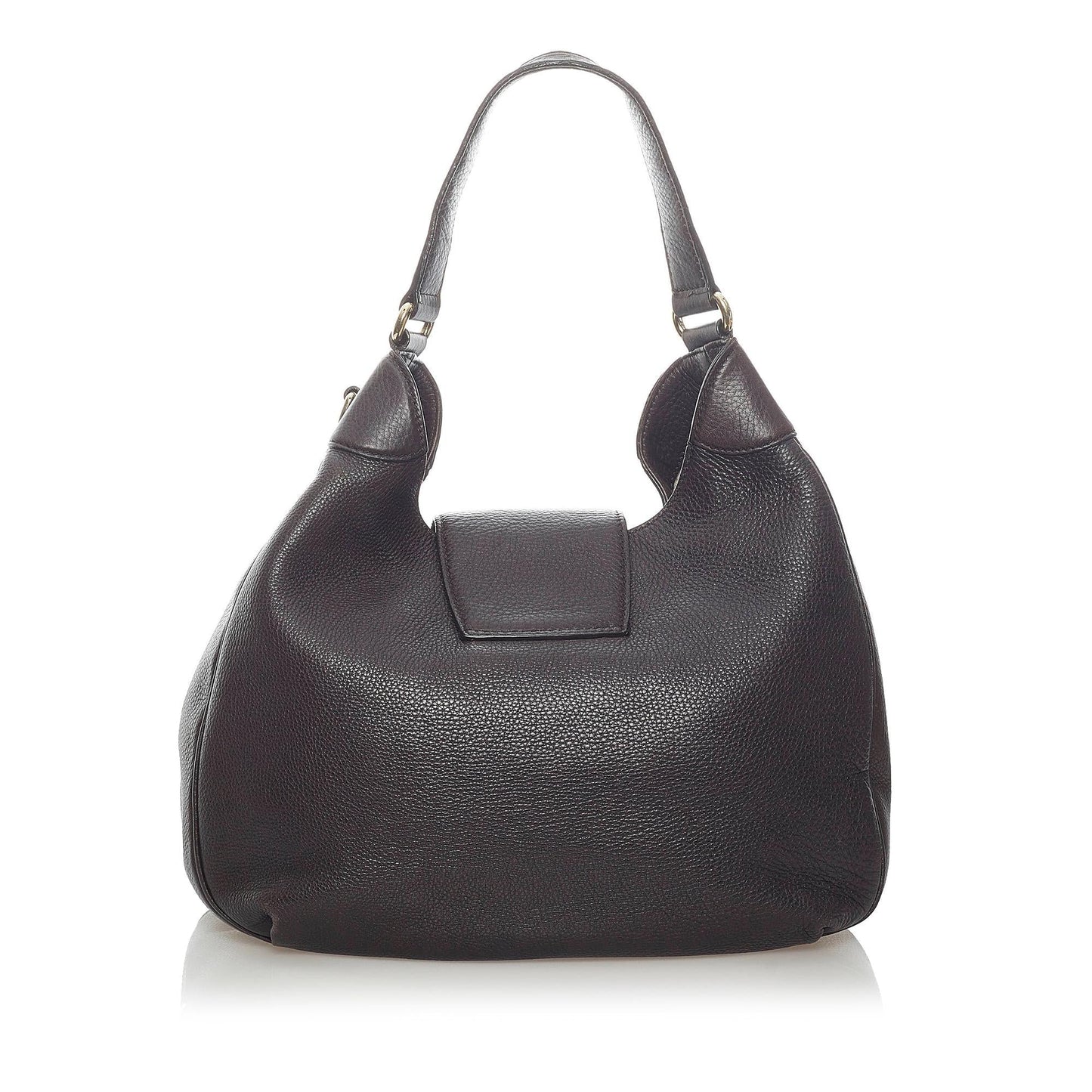 Gucci Dressage Web SHG Leather Calf Brown Satchel Bag