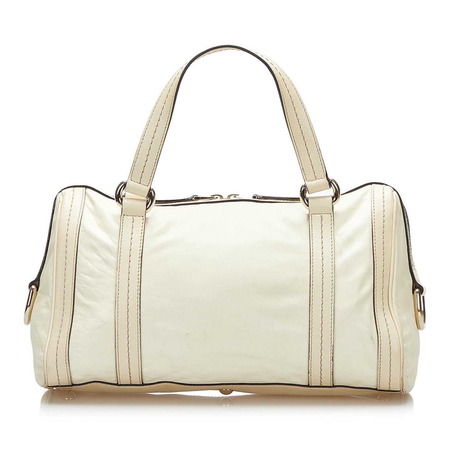 Gucci Duchessa Boston SHG Calf White Satchel Bag