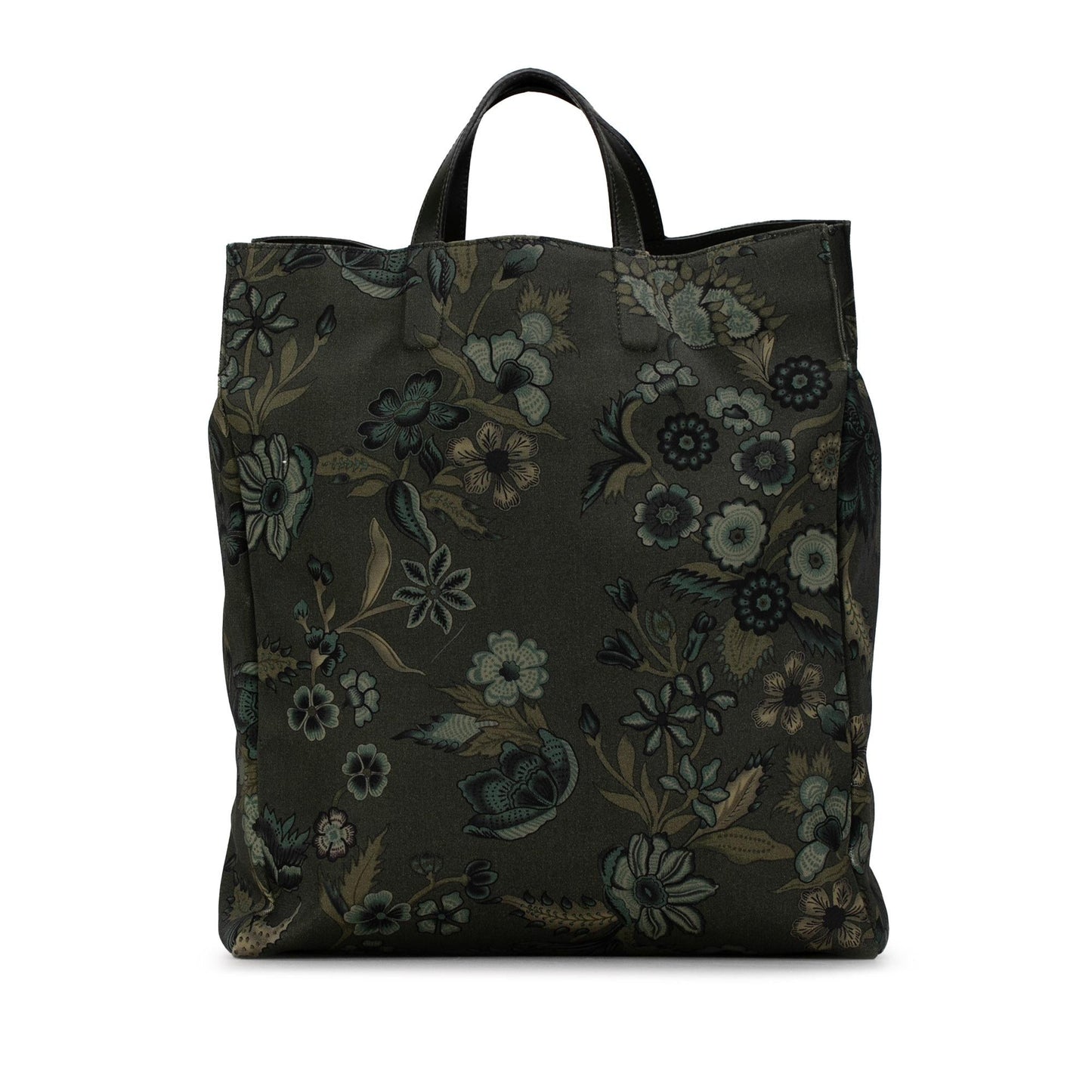 Gucci G-Active Flora Knight Vertical SHG-Zpmz9o Canvas Calf Green Tote Bag