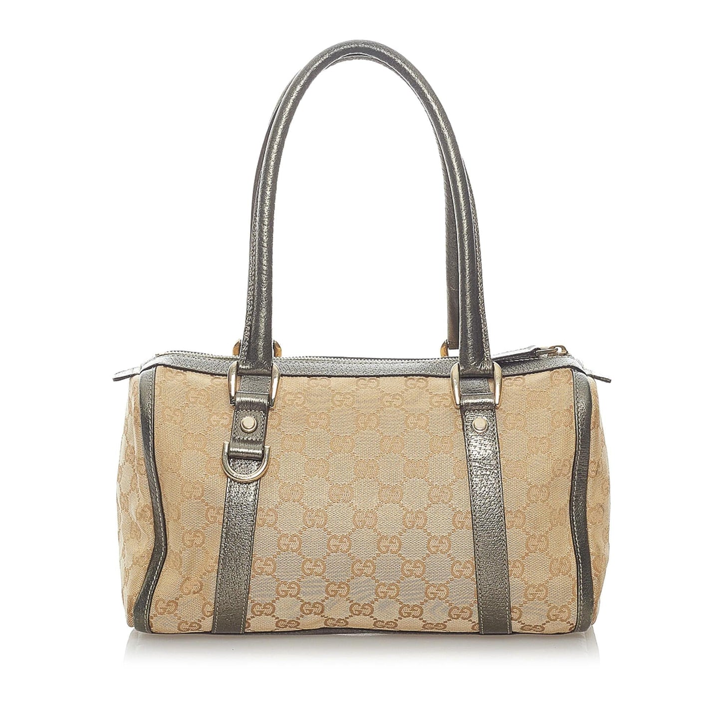 Gucci GG Abbey Boston SHG Canvas Brown Satchel Bag Bag Shg