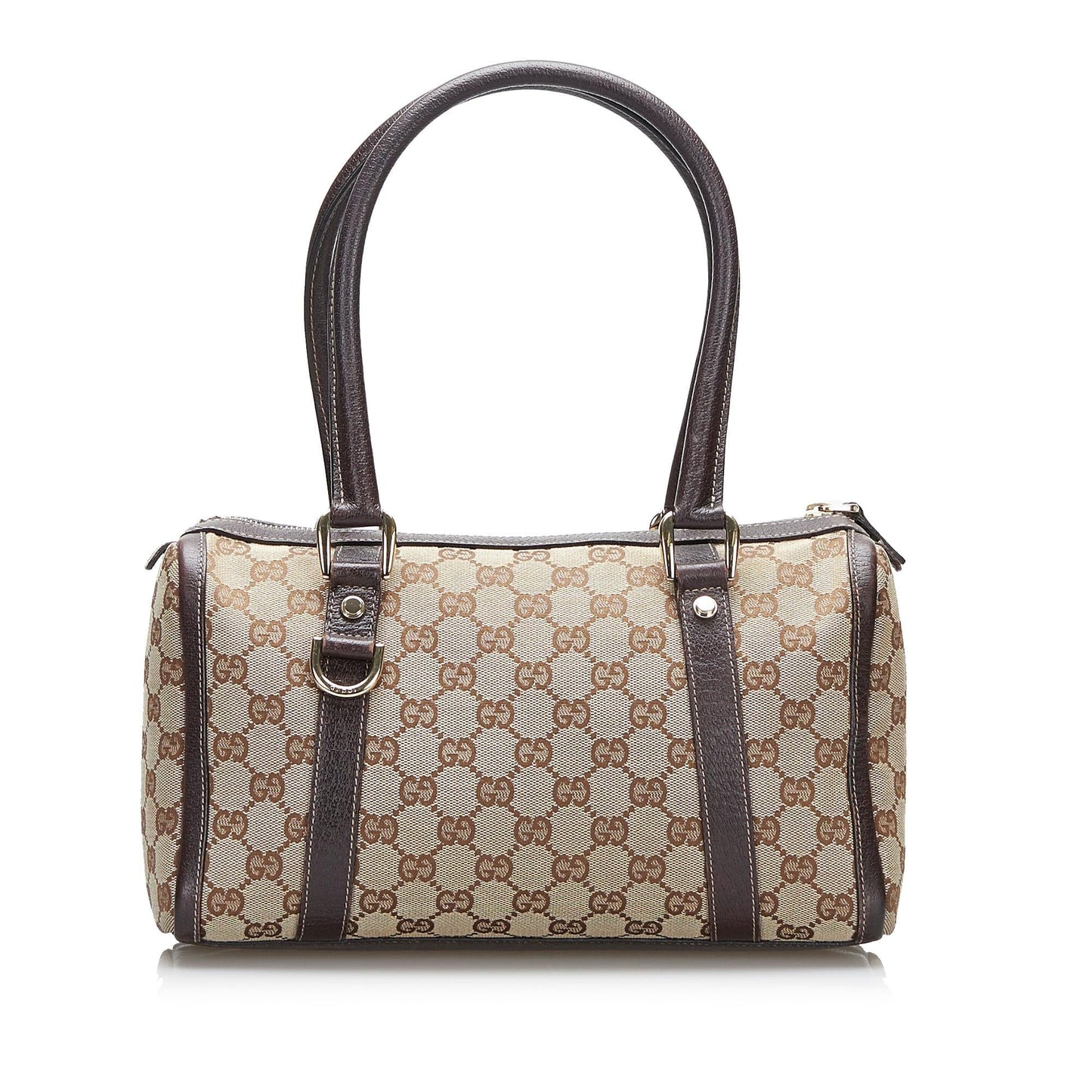 Gucci GG Abbey Boston SHG-oZSqnU Canvas Brown Satchel Bag