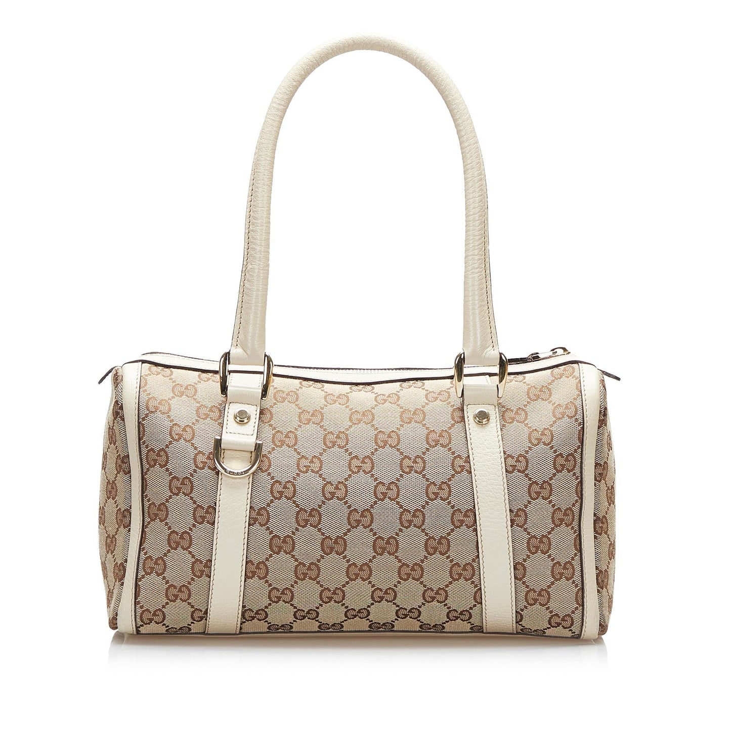 Gucci GG Abbey Boston SHG-23XXQb Canvas Brown Satchel Bag