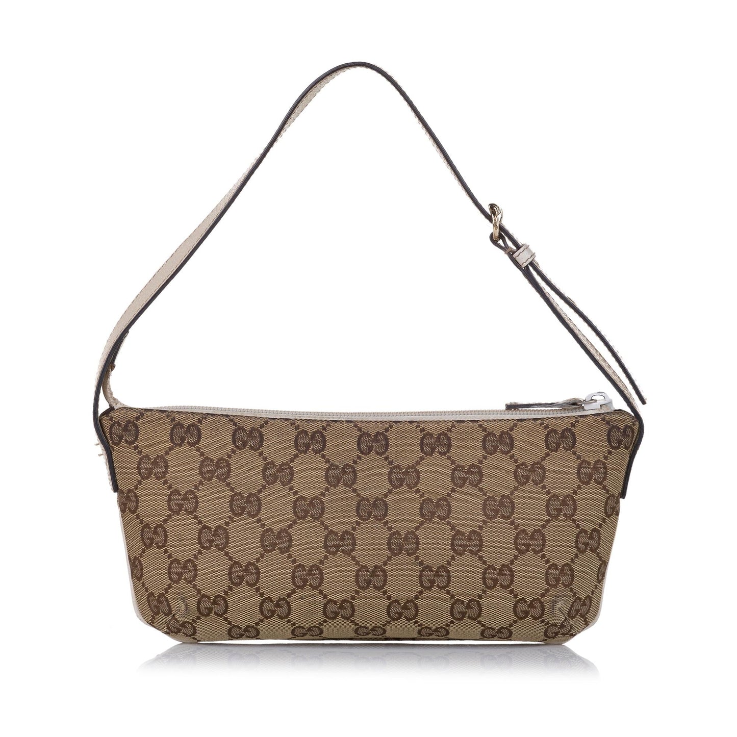 Gucci GG Baguette SHG Canvas Brown Handbag Baguette Shg