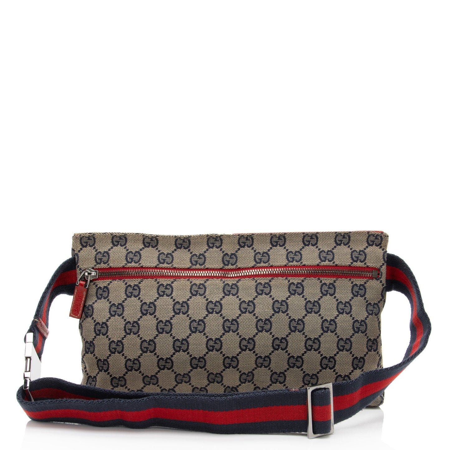 Gucci GG Belt SHF-agiGXL Leather Canvas Nylon Beige Accessory