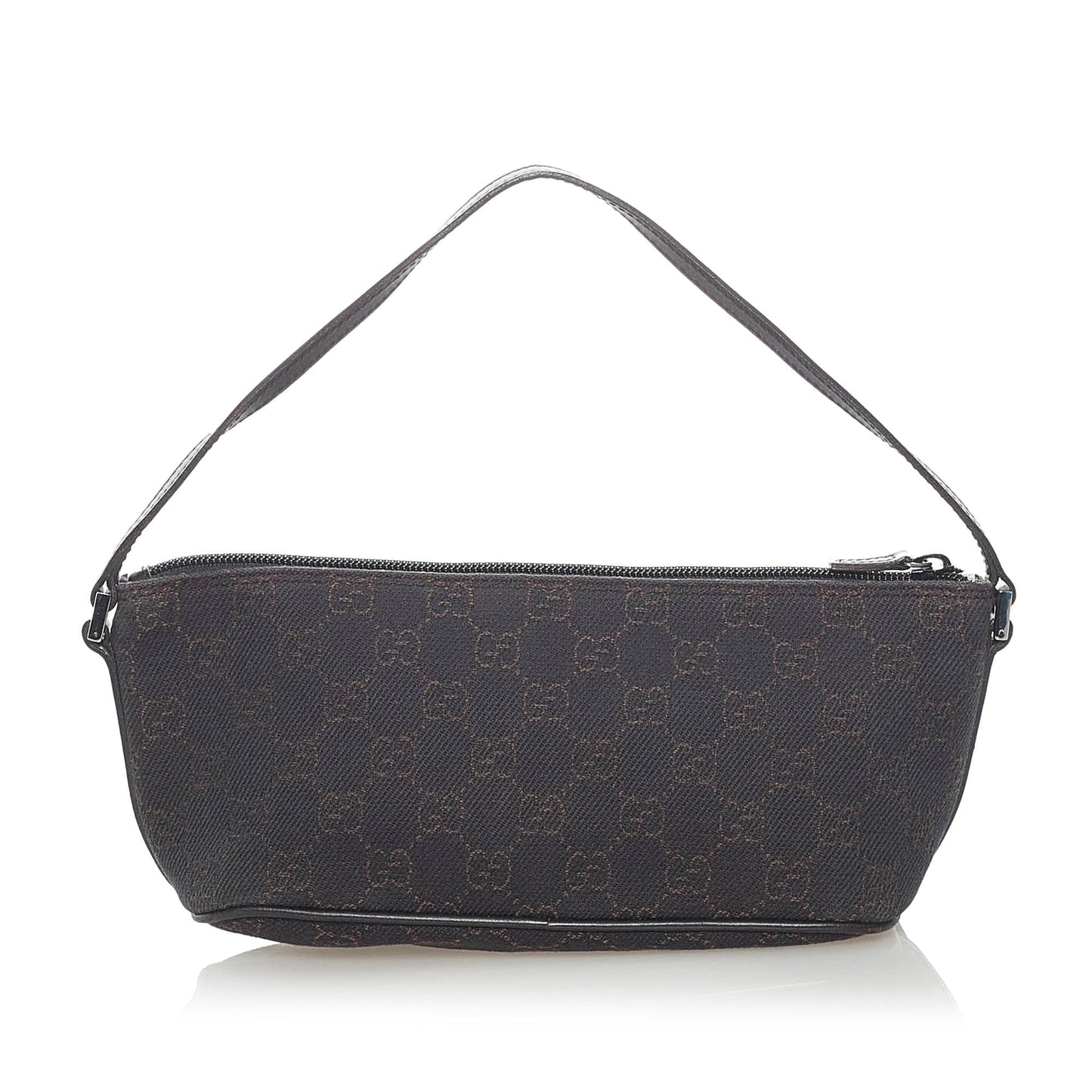 Gucci GG Boat Baguette SHG Canvas Black Handbag 12