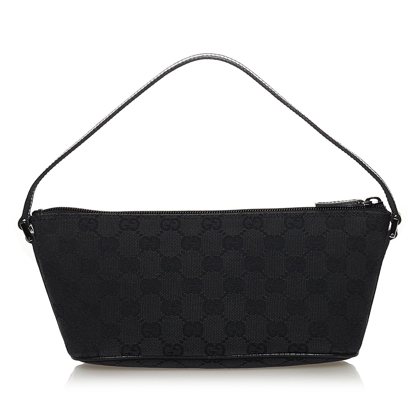 Gucci GG Boat Baguette SHG Canvas Black Handbag 15