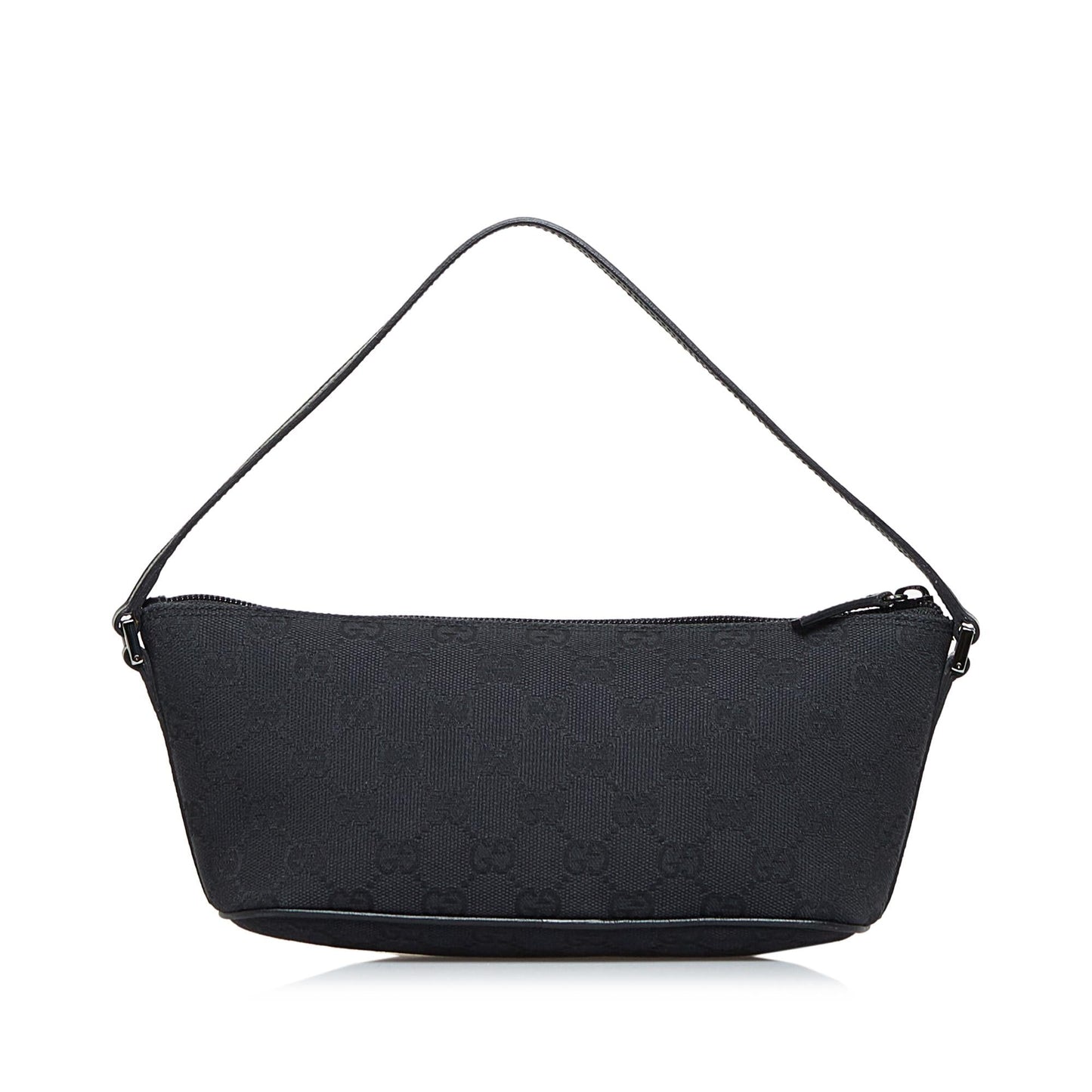 Gucci GG Boat SHG-h8iDk5 Canvas Calf Black Handbag