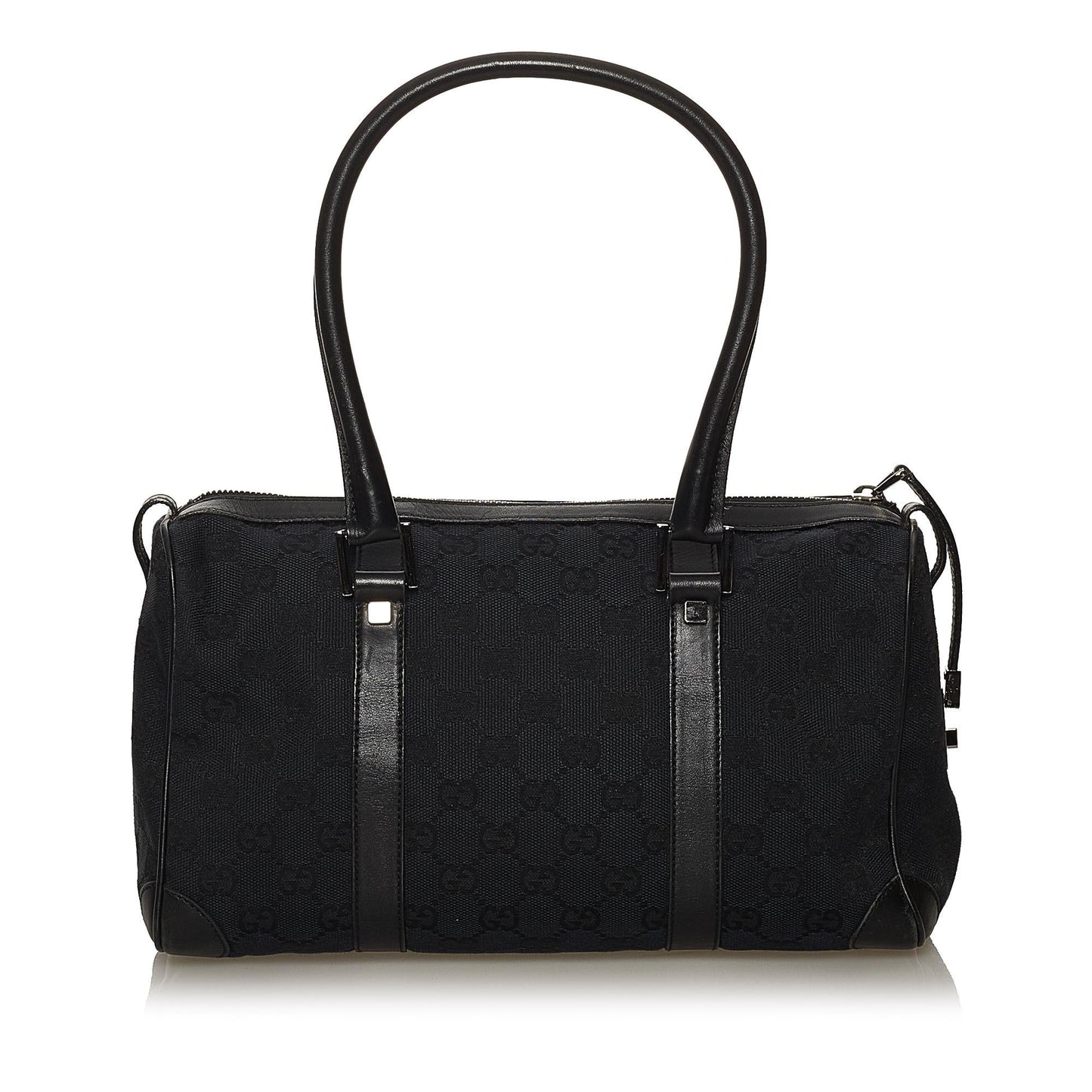 Gucci GG Boston SHG Canvas Black Satchel Bag