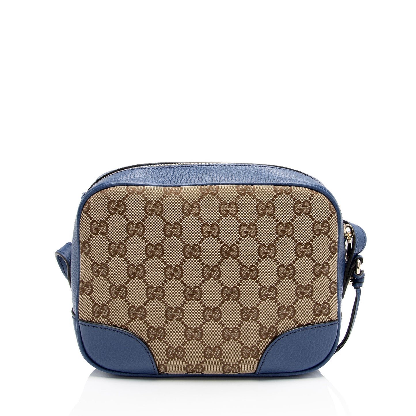 Gucci GG Bree Messenger SHF-D3ynGR Leather Canvas Beige Blue Shoulder Bag