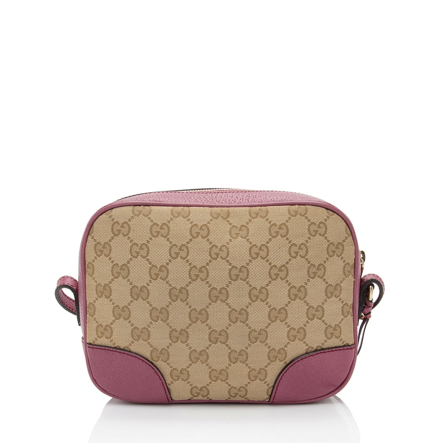 Gucci GG Bree Messenger Leather Canvas Beige Mini Crossbody Bag