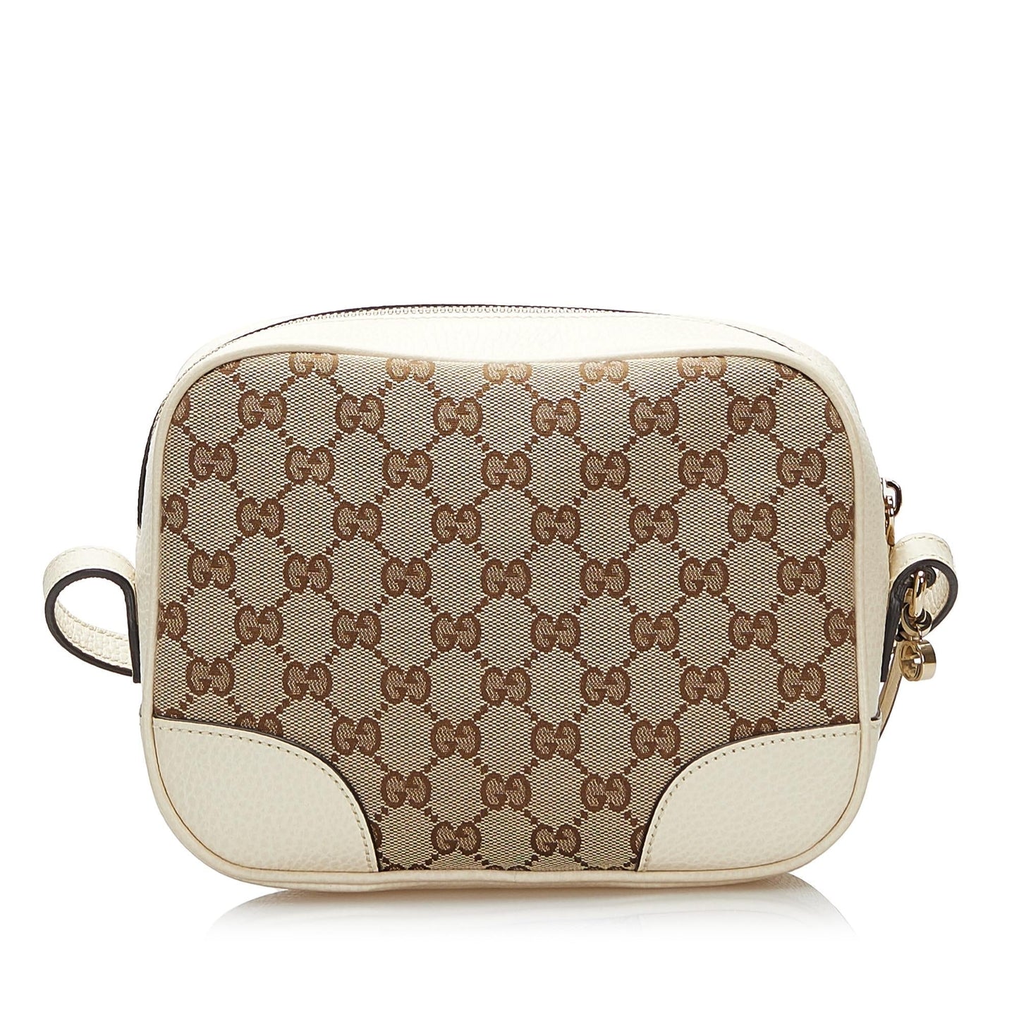 Gucci GG Bree SHG-7bPB2e Canvas Calf White Brown Crossbody Bag
