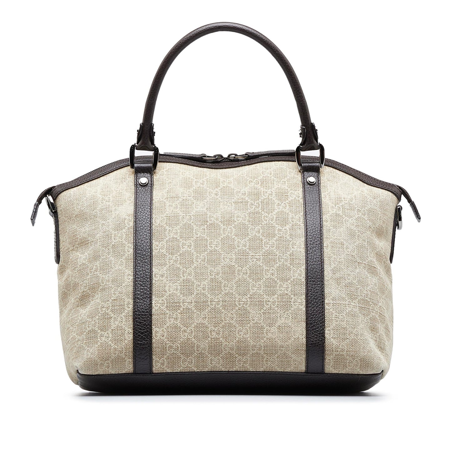Gucci GG Charm Dome SHG-MOjlZ6 Canvas Brown Satchel Bag