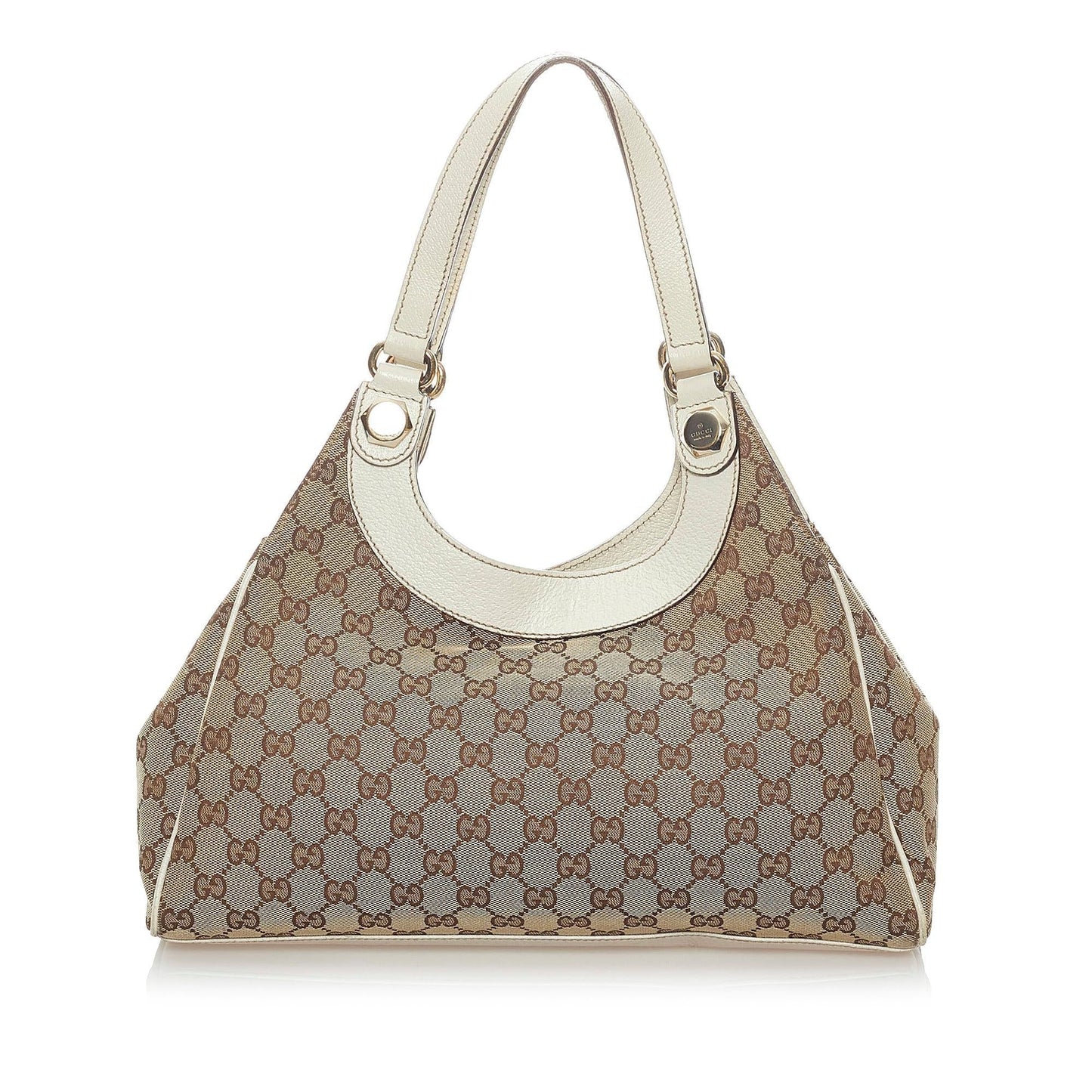 Gucci GG Charmy SHG Canvas White Brown Shoulder Bag 4