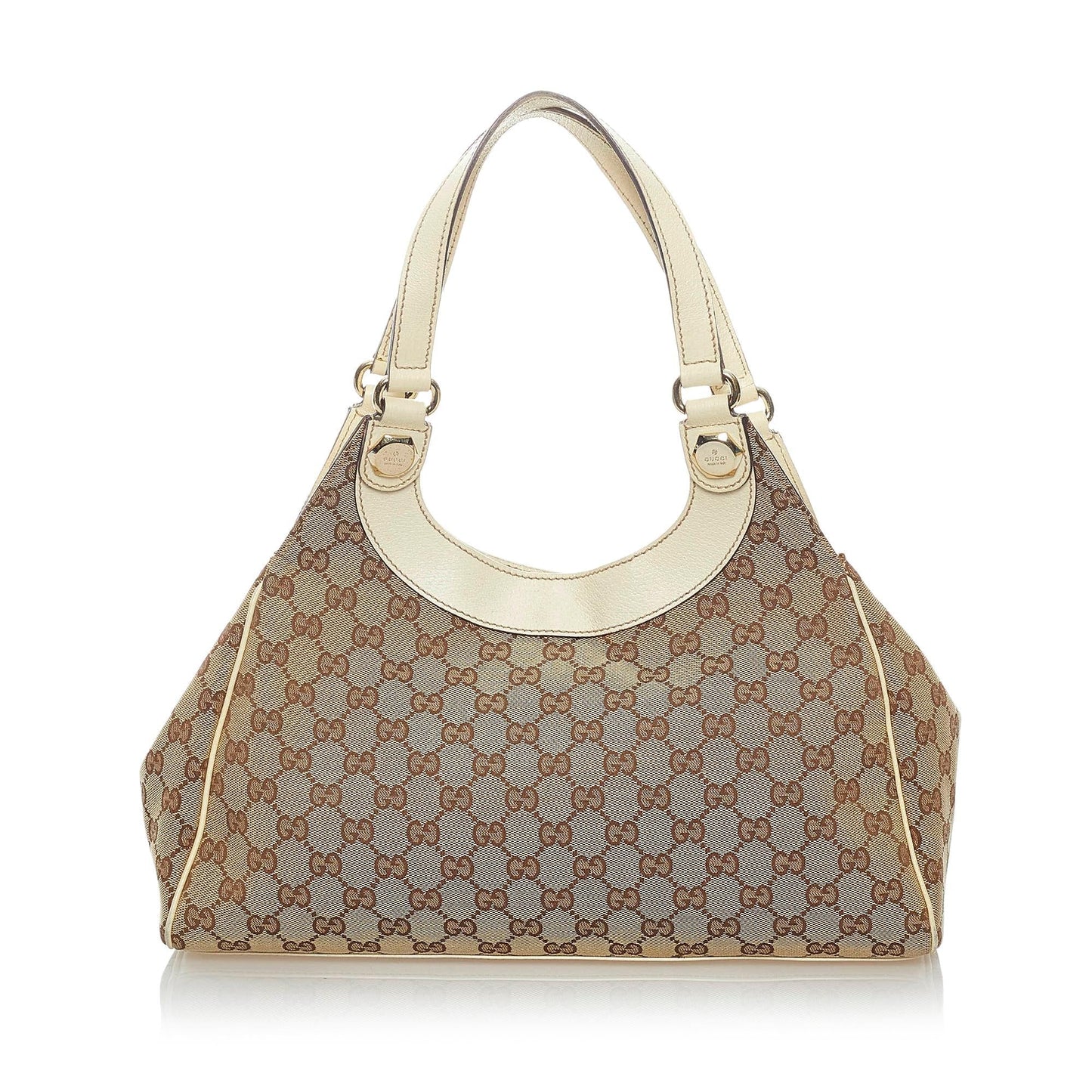 Gucci GG Charmy SHG Canvas White Brown Shoulder Bag Bag Shg