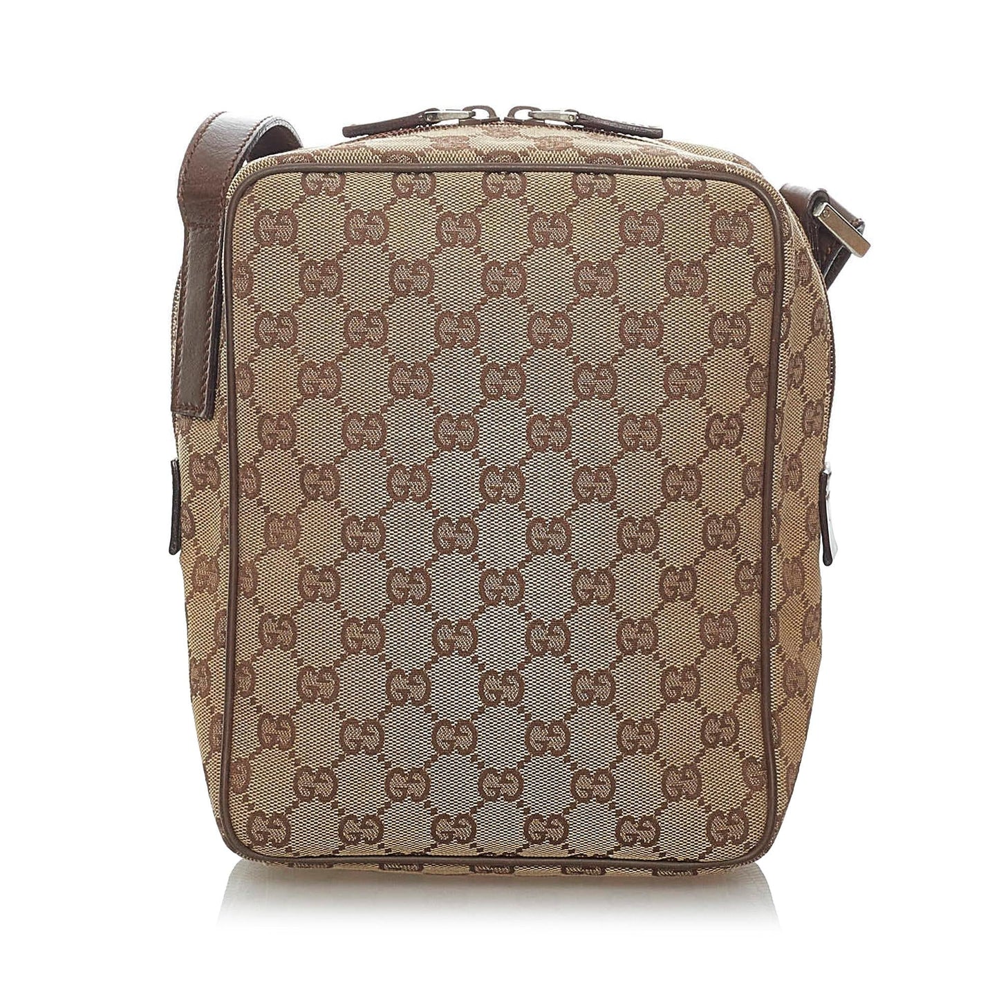 Gucci GG SHG Canvas Calf Brown Crossbody Bag 9