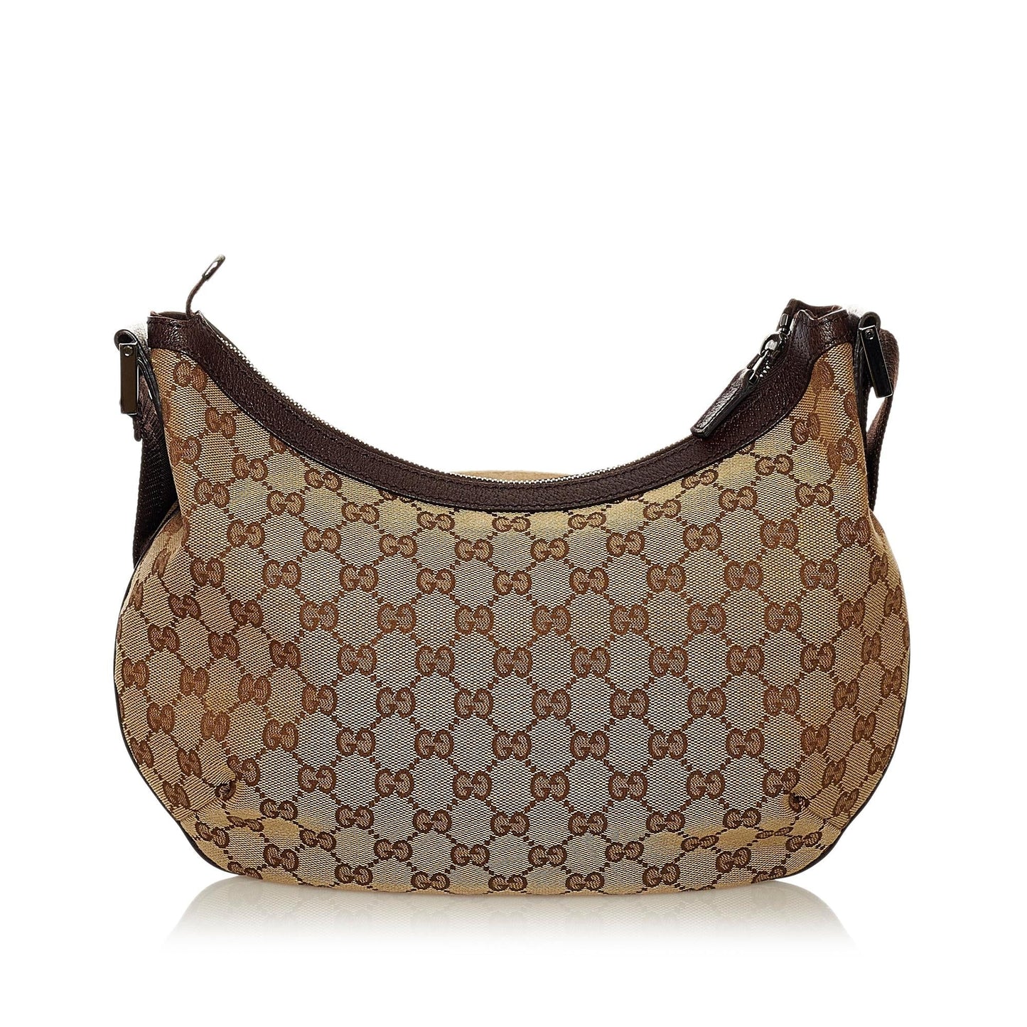 Gucci GG SHG Canvas Calf Brown Crossbody Bag Bag Shg