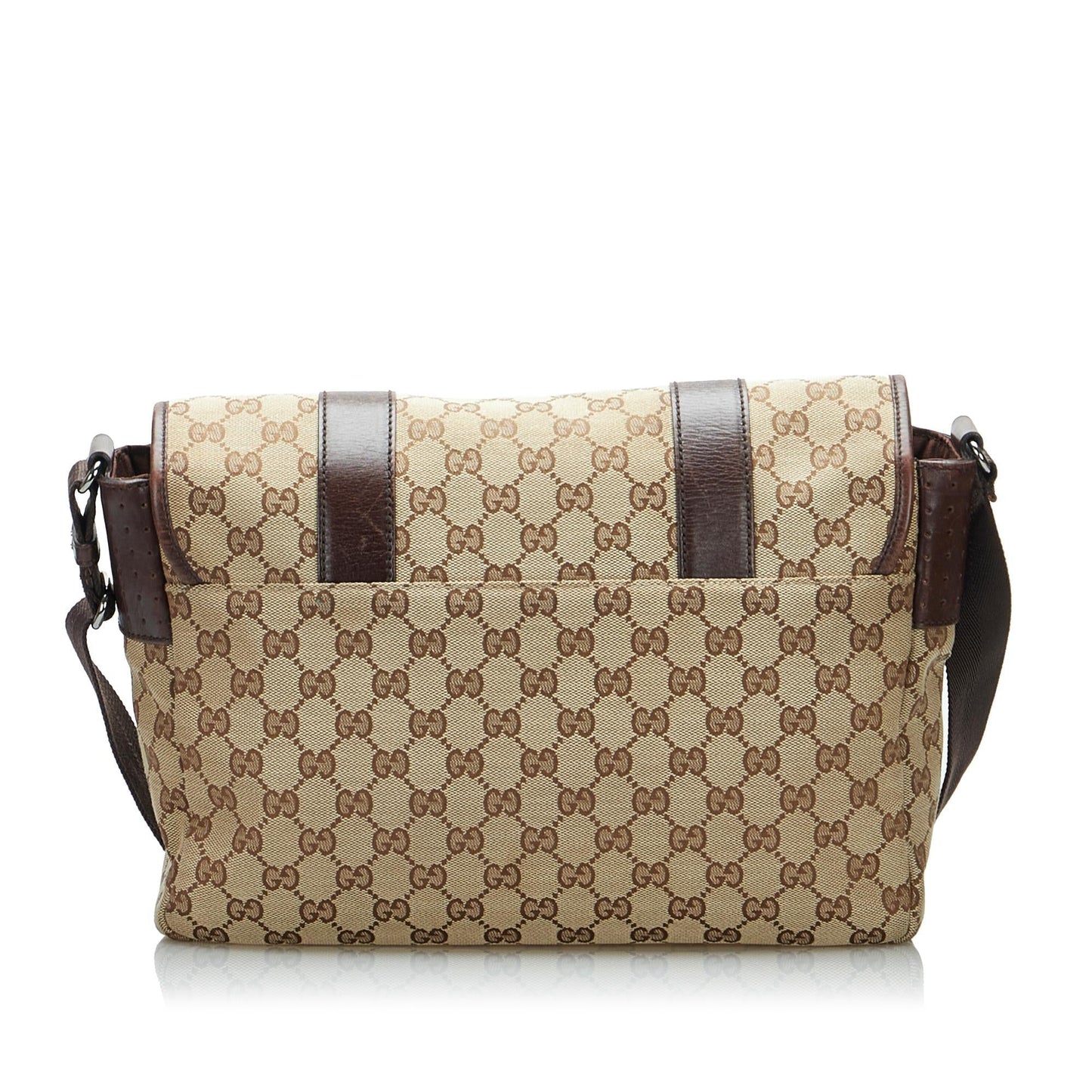 Gucci GG SHG-p3fMmd Canvas Brown Crossbody Bag