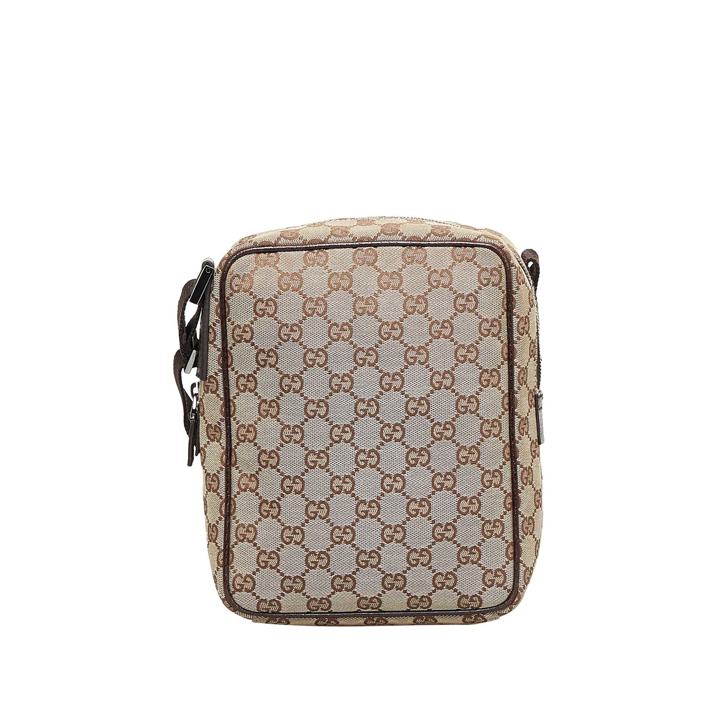 Gucci GG SHG-6LM6sB Canvas Calf Brown Crossbody Bag