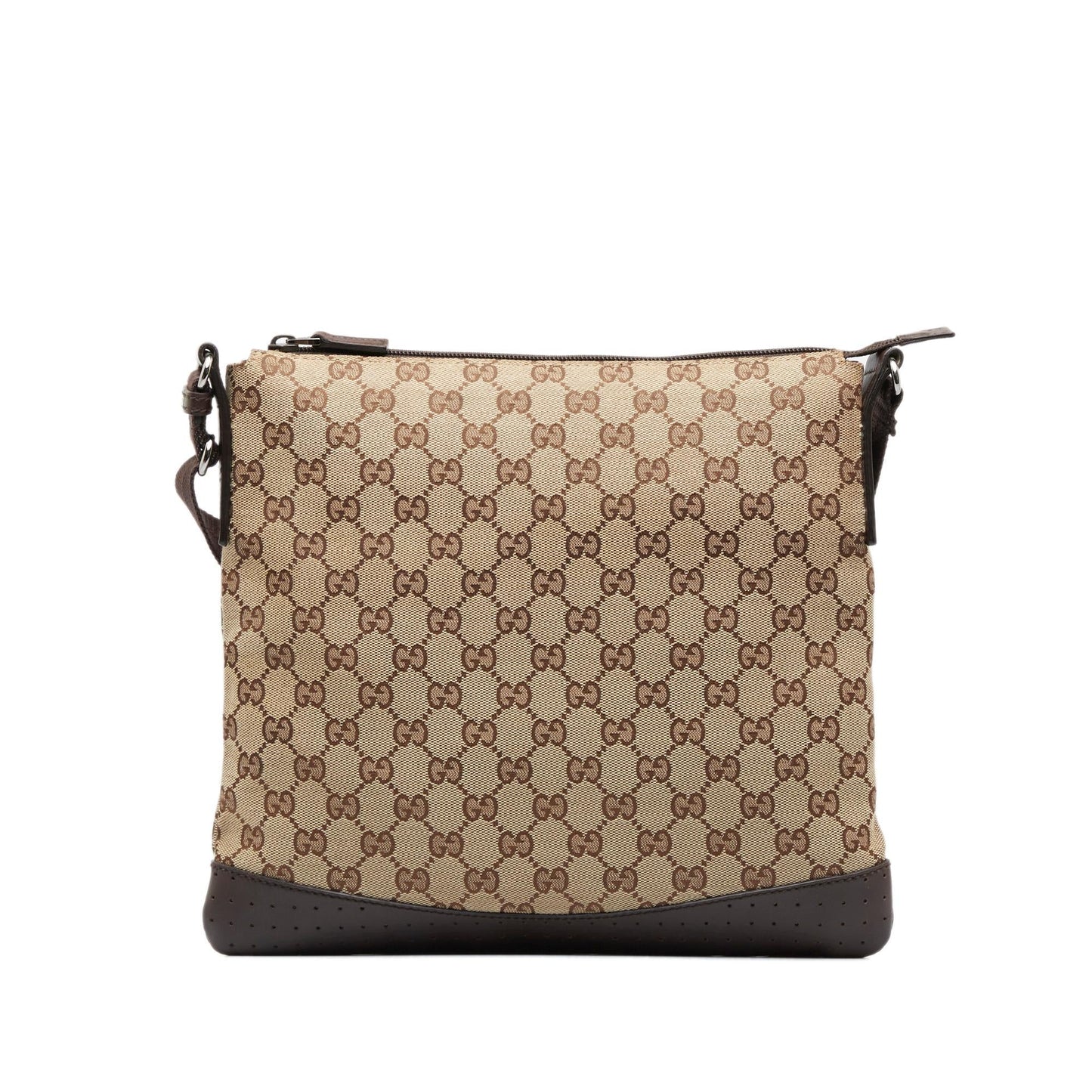Gucci GG SHG-HiuUF3 Canvas Calf Brown Crossbody Bag