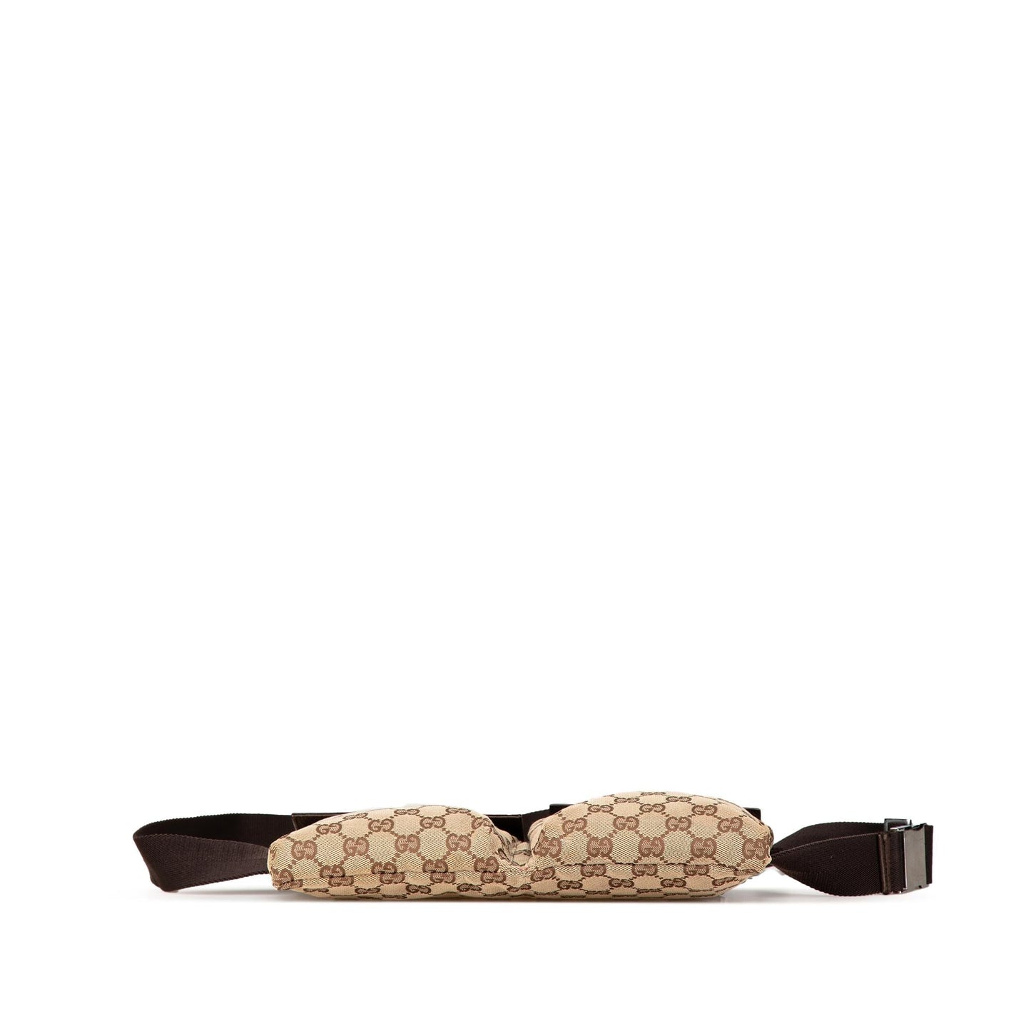 Gucci GG Double Pocket Belt Canvas Calf Brown Accessory Bag 3
