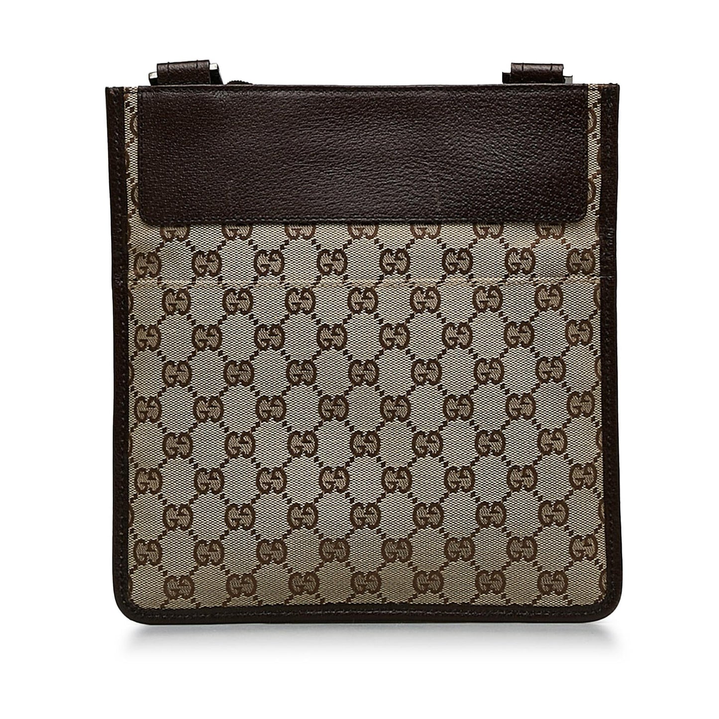 Gucci GG Flat Messenger SHG-tmDaTa Canvas Brown Shoes