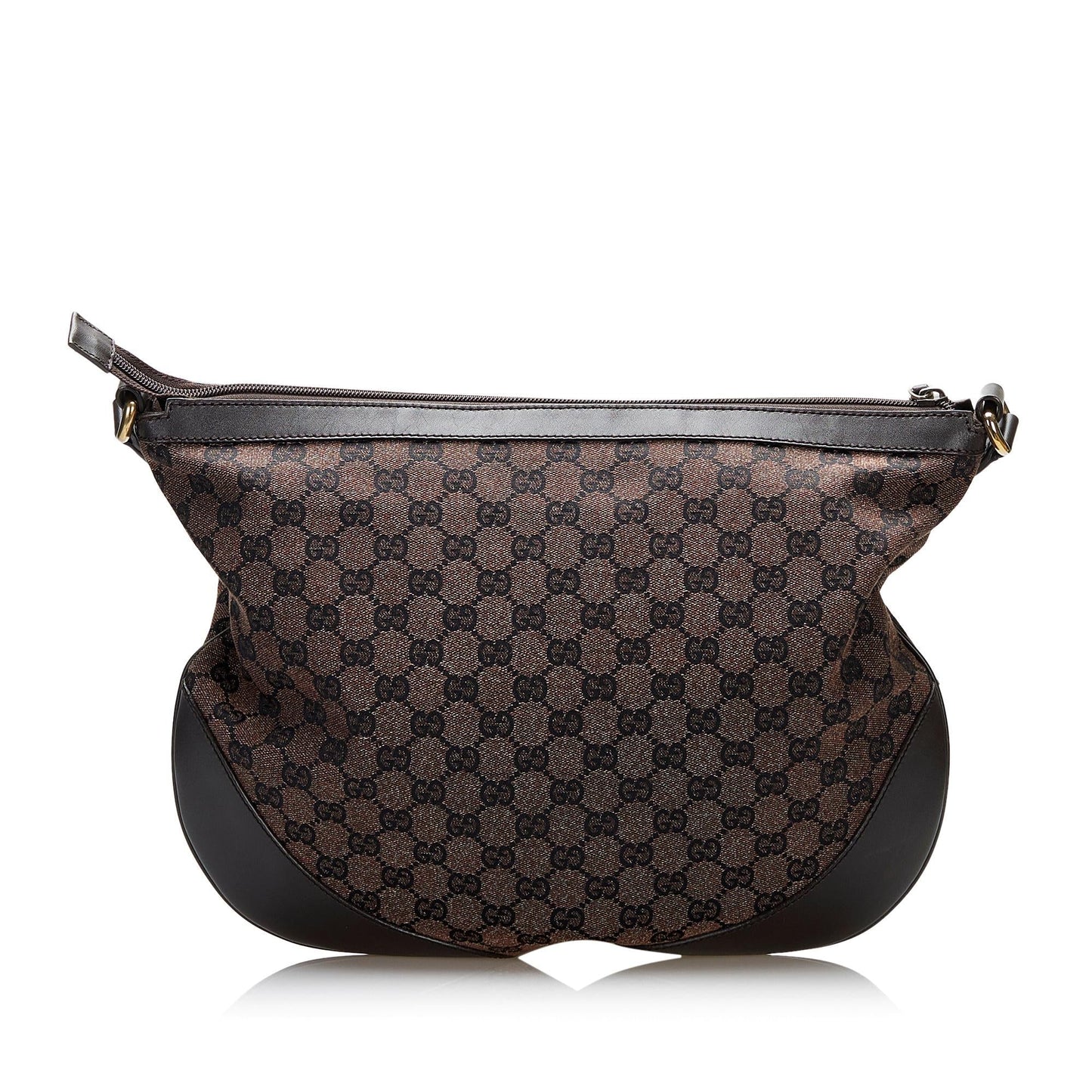 Gucci GG Half Moon SHG Canvas Brown Crossbody Bag