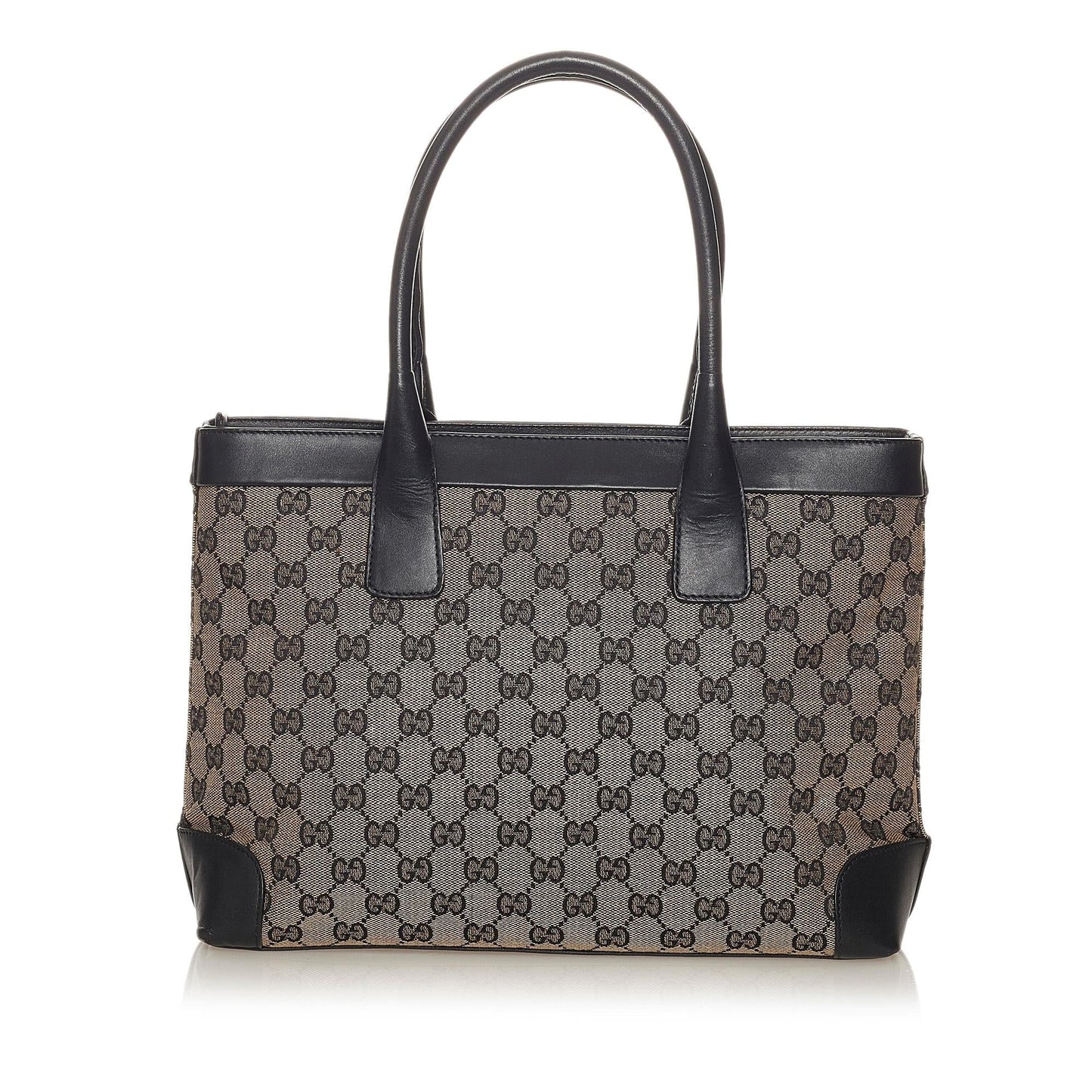 Gucci GG SHG Canvas Brown Satchel Bag 6