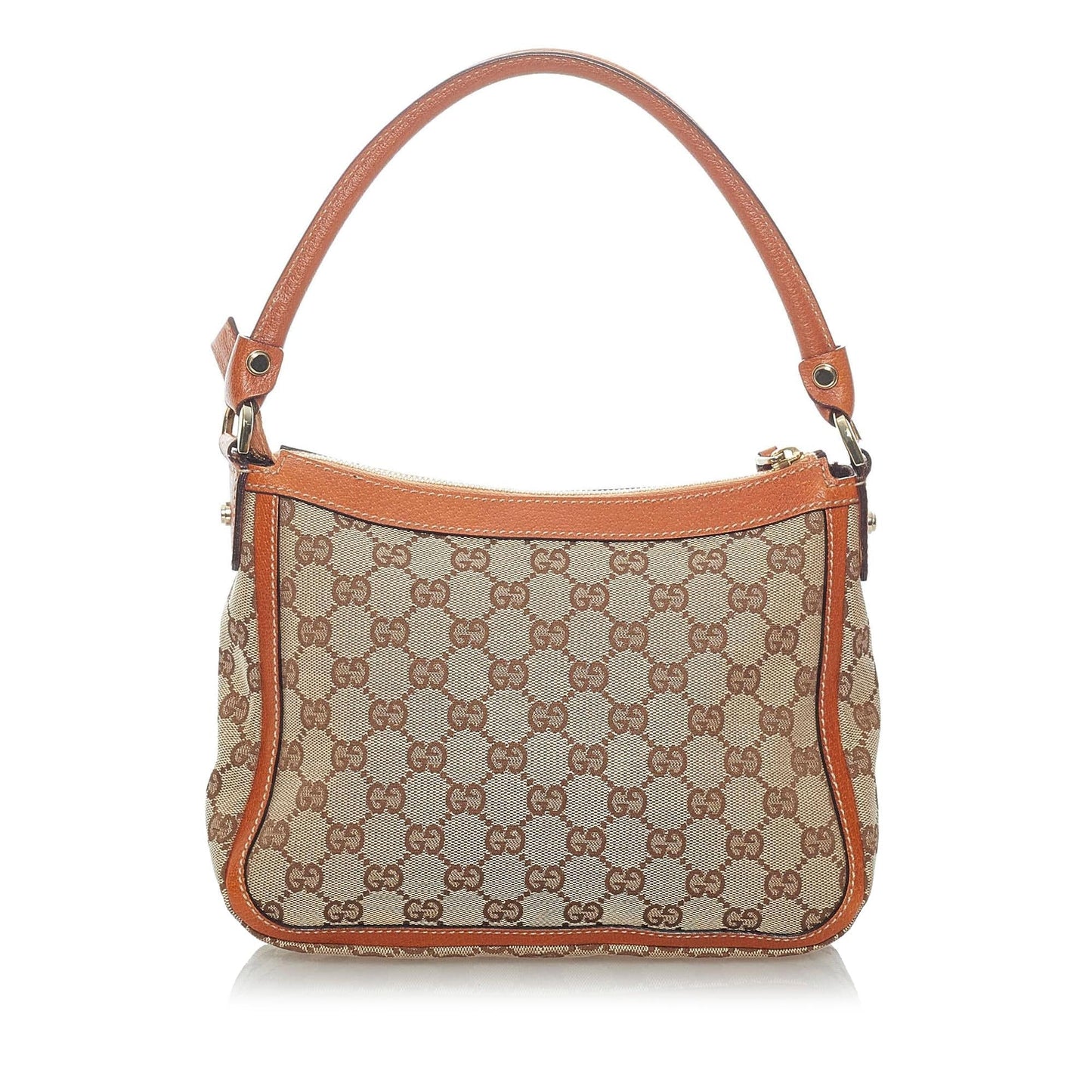 Gucci GG SHG Canvas Brown Satchel Bag 8