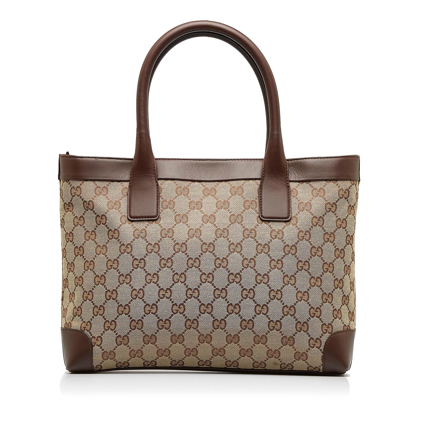 Gucci GG SHG-koKjqV Canvas Brown Satchel Bag