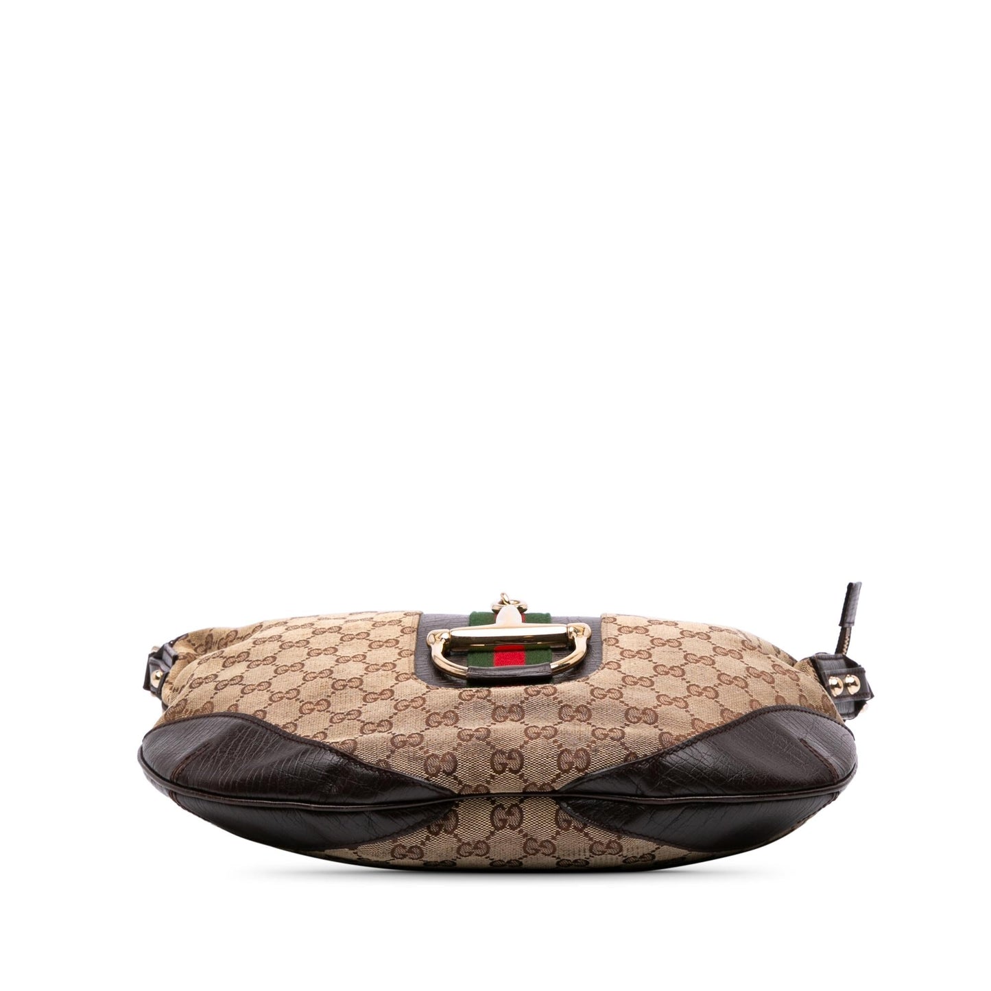 Gucci GG Hasler Web Canvas Brown Crossbody Bag