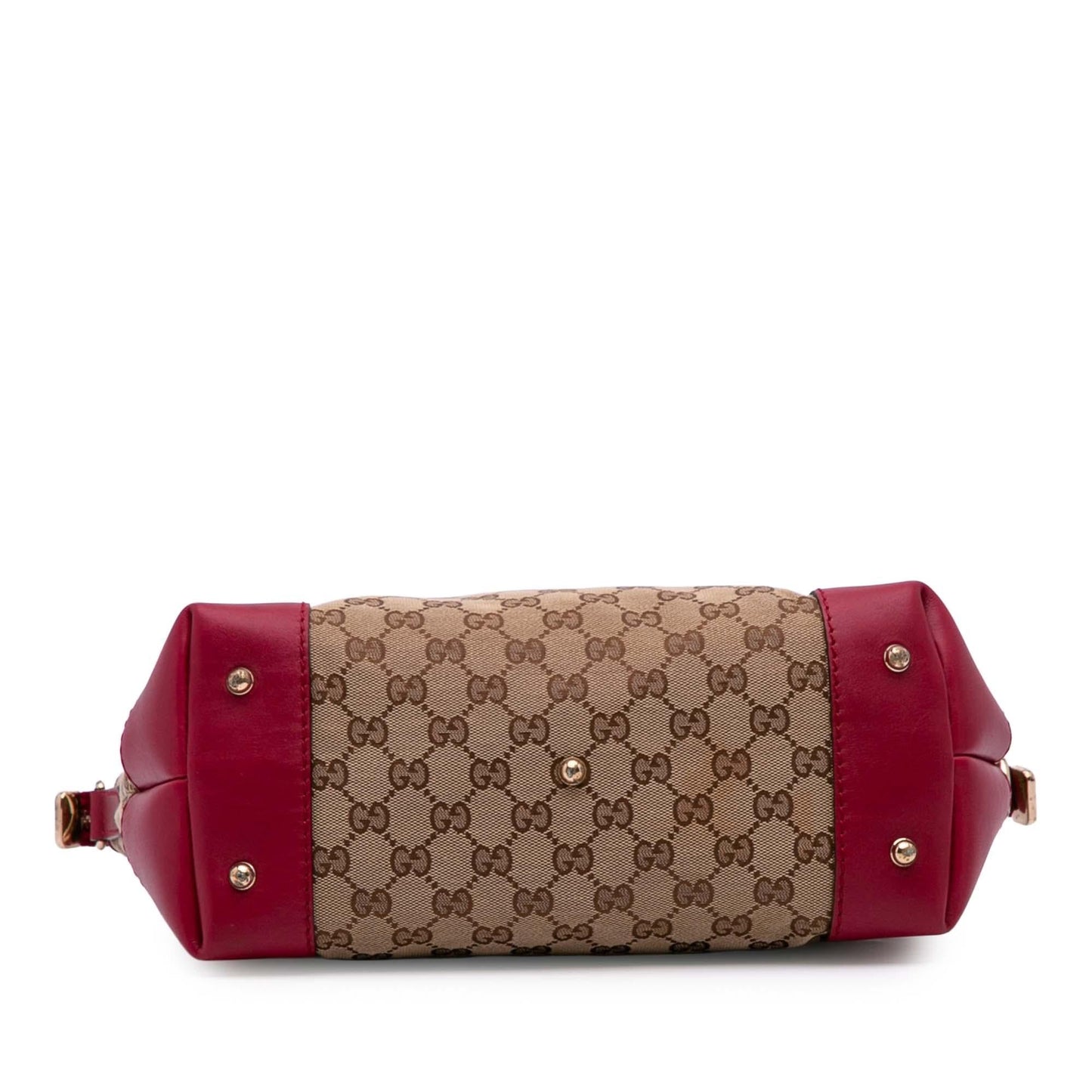 Gucci GG Heart Bit Canvas Travel Bag Bit Satchel