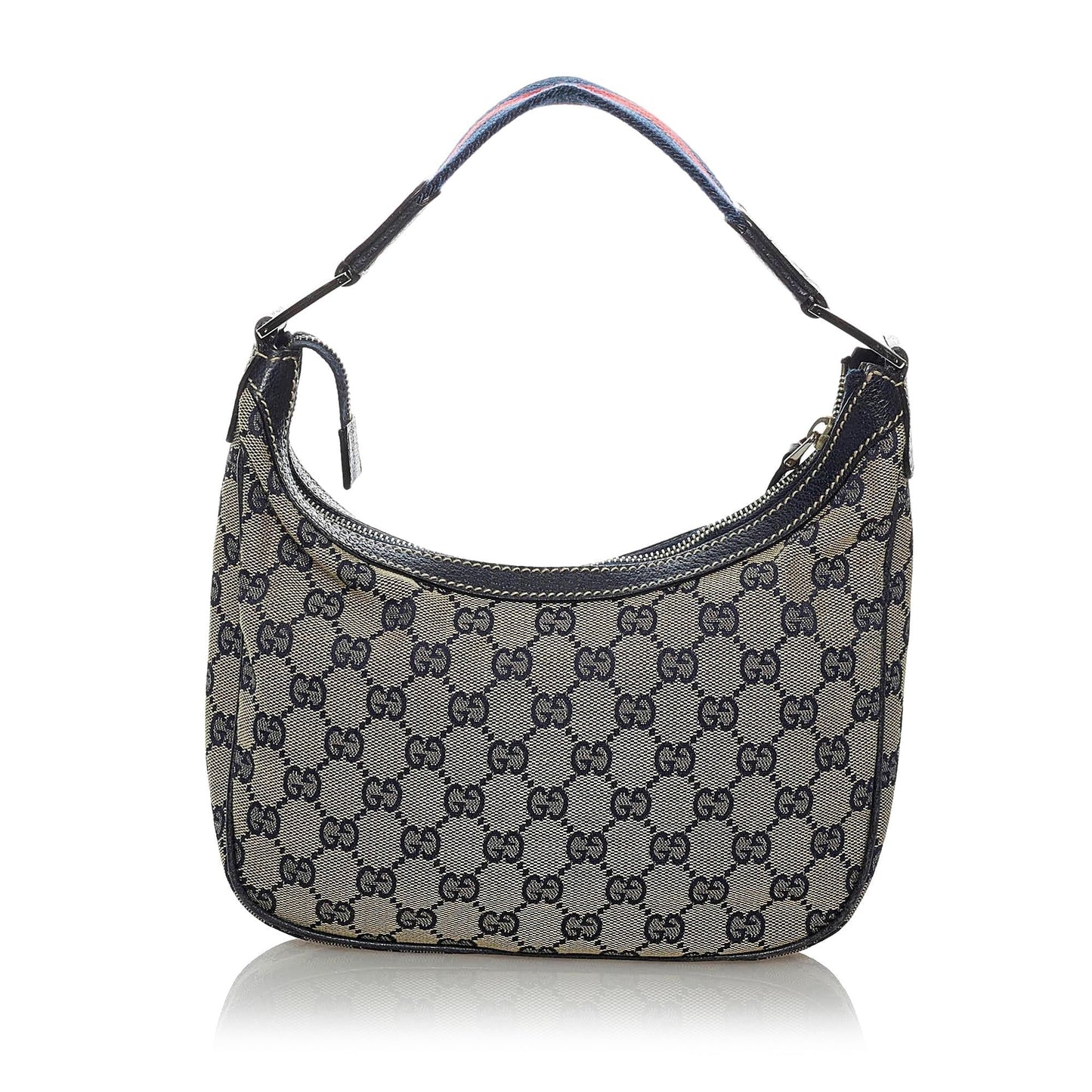 Gucci GG SHG Canvas Calf Blue Grey Shoulder Bag