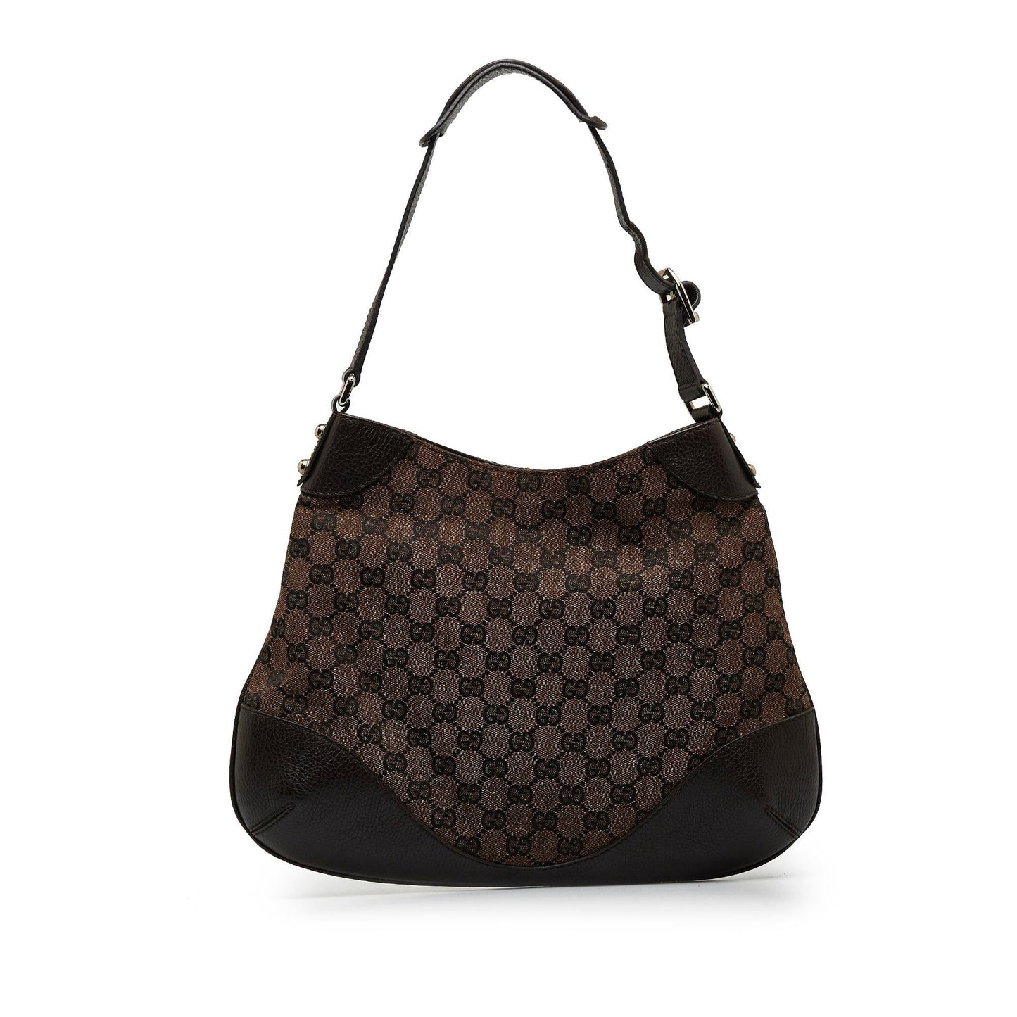 Gucci GG SHG-HzNmEq Canvas Calf Brown Shoulder Bag