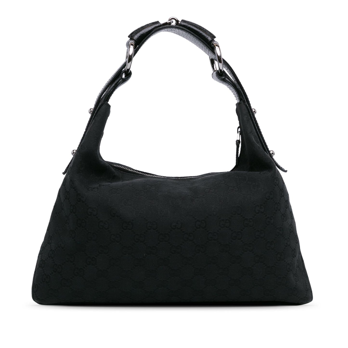 Gucci GG Horsebit SHG-07dStE Canvas Black Shoulder Bag