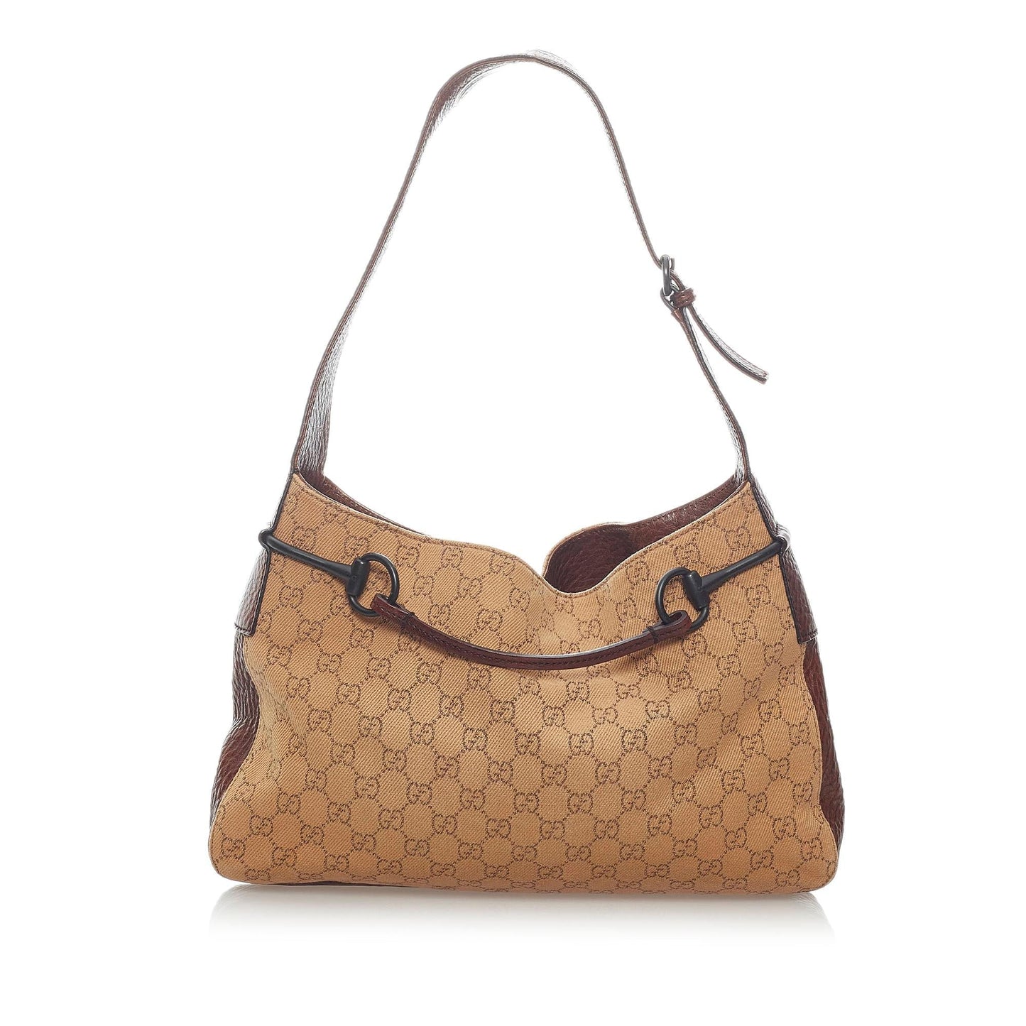 Gucci GG Horsebit SHG Canvas Brown Shoulder Bag