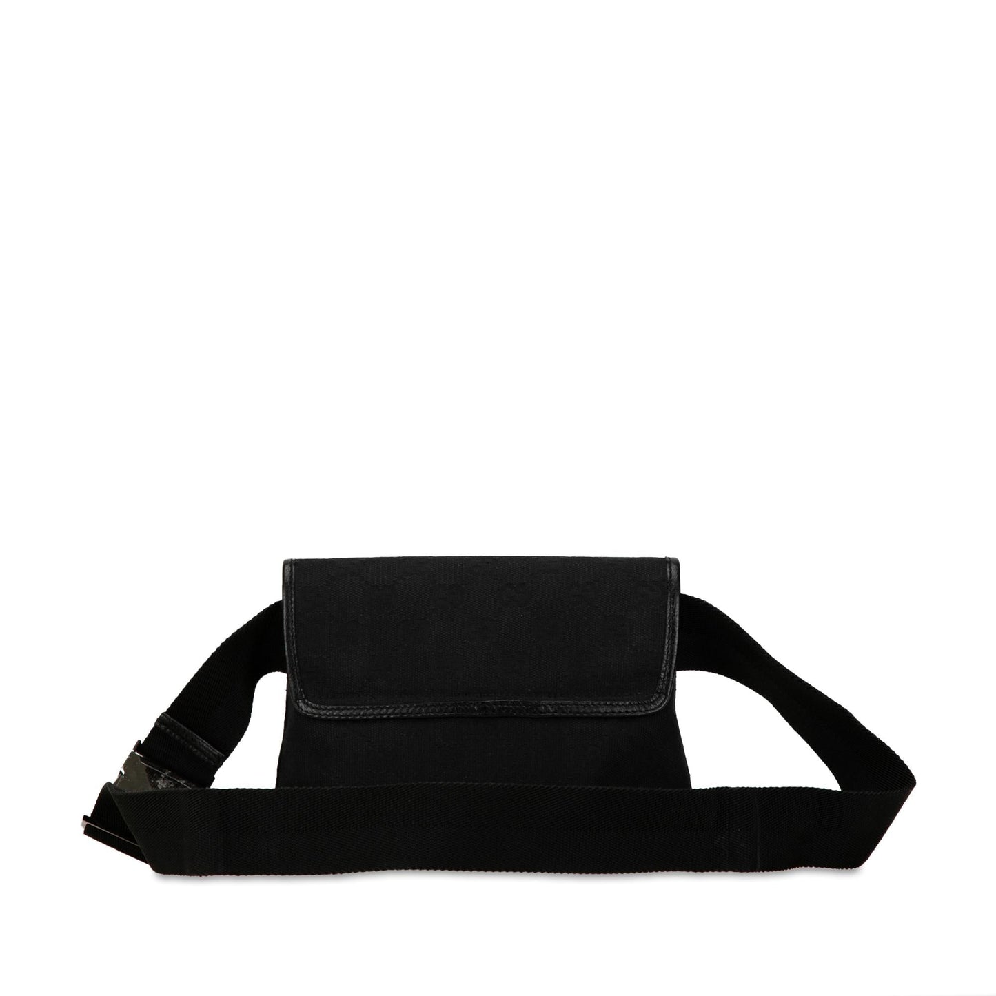 Gucci GG Jackie Belt SHG-9IGvGb Canvas Calf Black Accessory