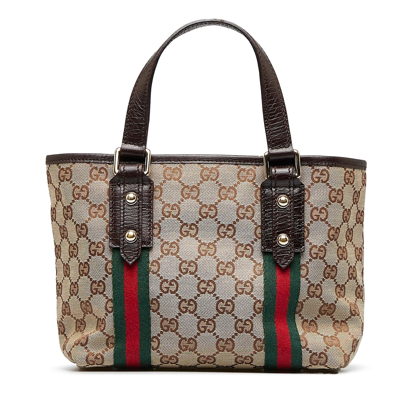 Gucci GG Jolicoeur SHG-WsyJHx Canvas Brown Satchel Bag