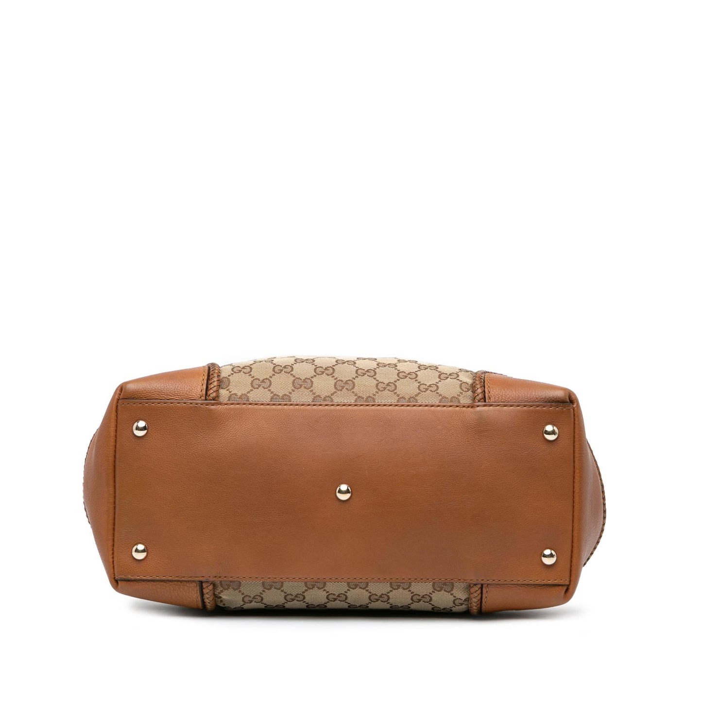 Gucci GG Marrakech SHG-pH7H6g Canvas Calf Brown Tote Bag