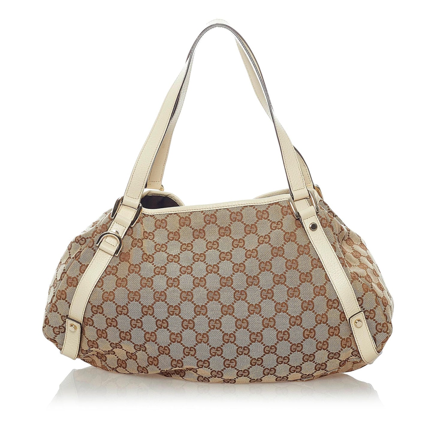 Gucci GG Pelham SHG Canvas Calf White Brown Shoulder Bag Bag Shg