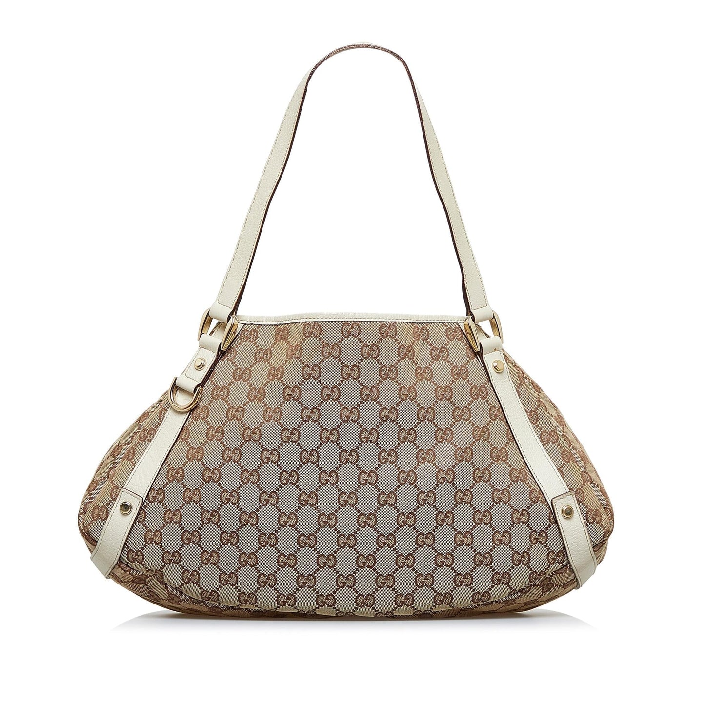 Gucci GG Pelham SHG-R62bHz Canvas Calf White Brown Shoulder Bag