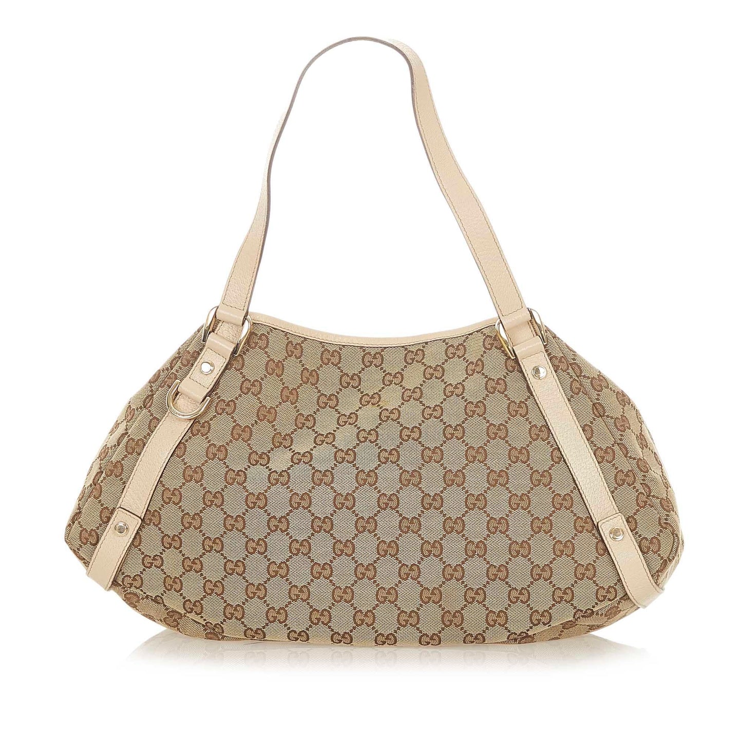 Gucci GG Pelham SHG Canvas White Brown Tote Bag 3