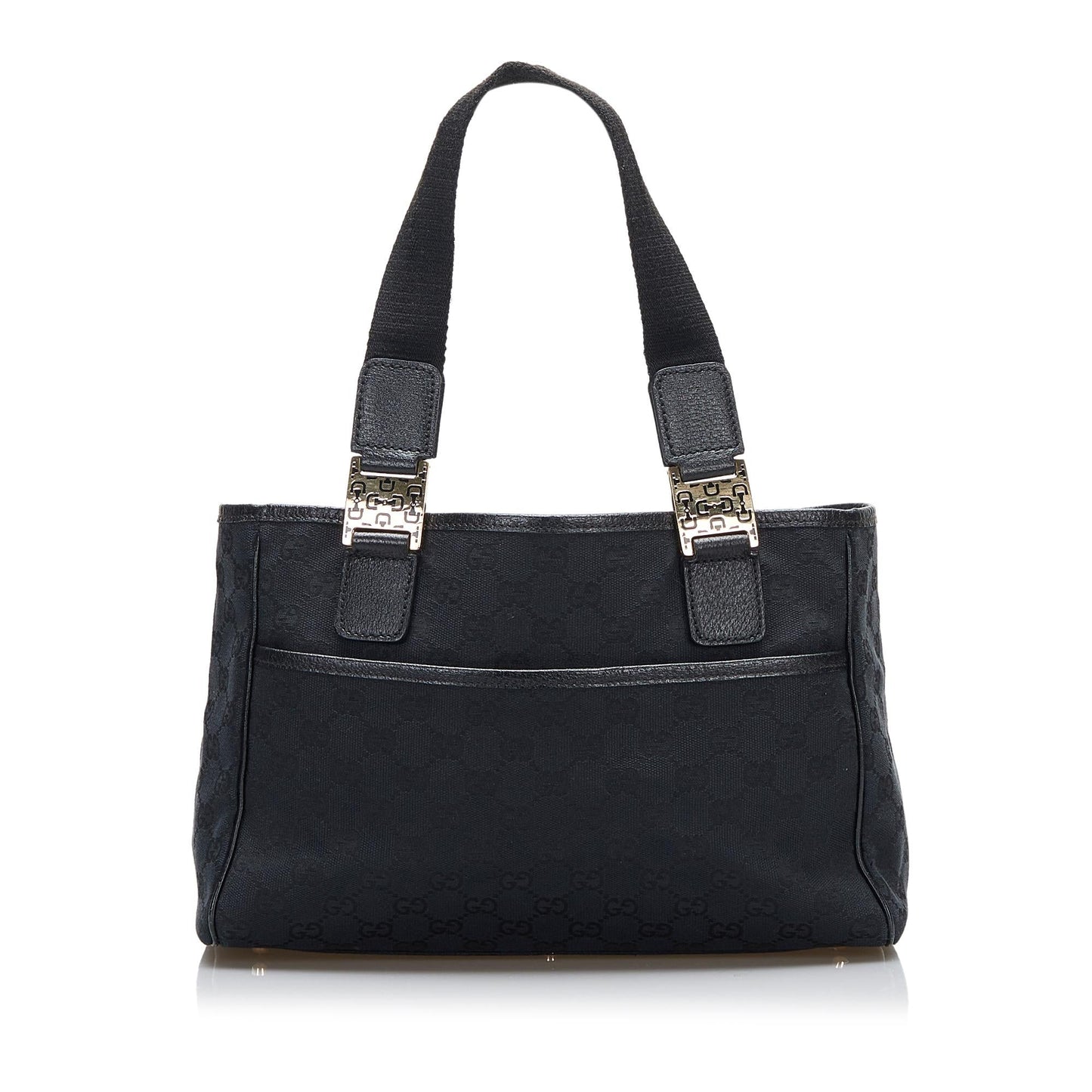 Gucci GG Pop SHG-WLFEM1 Canvas Calf Black Satchel Bag