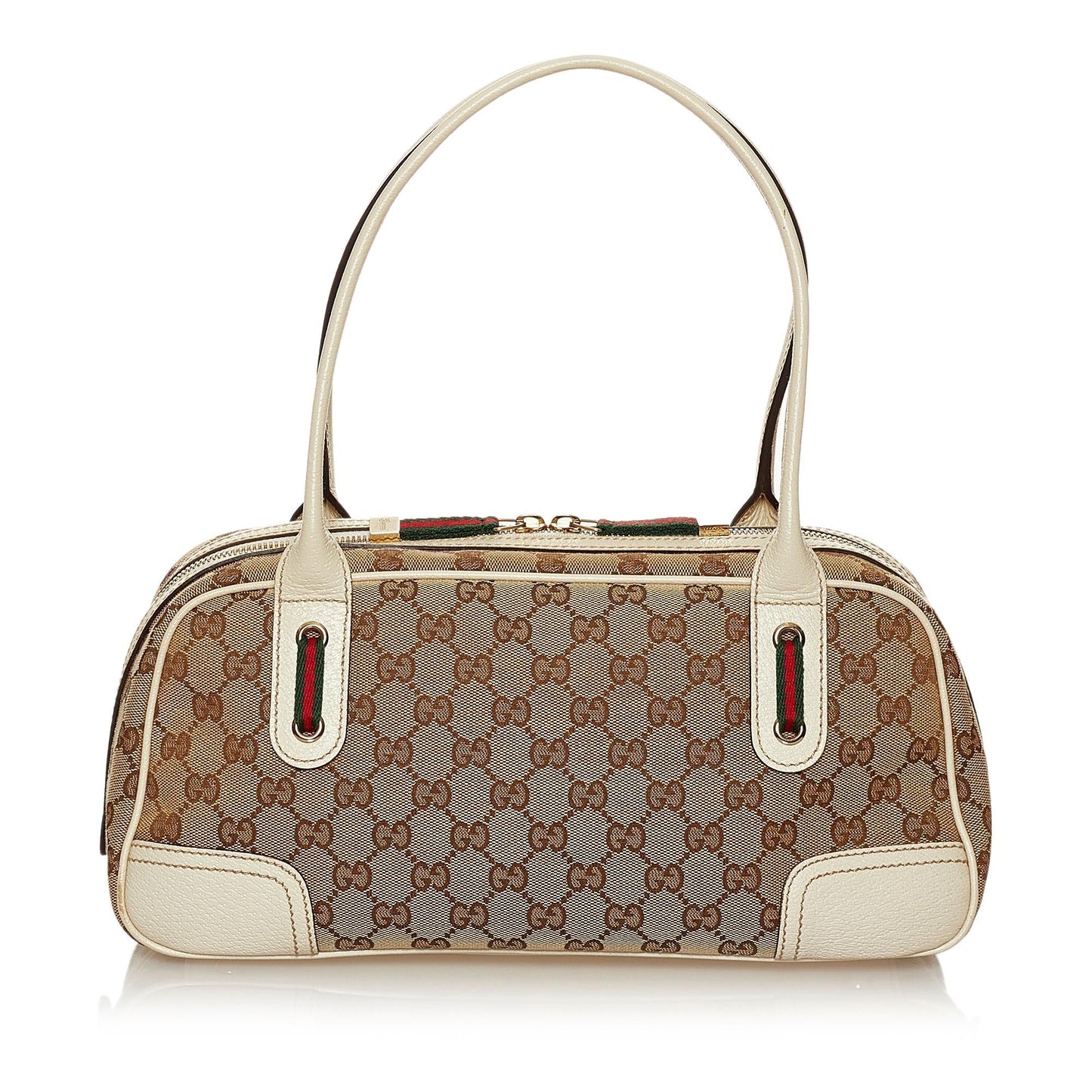 Gucci GG Princy SHG Canvas White Brown Shoulder Bag 3