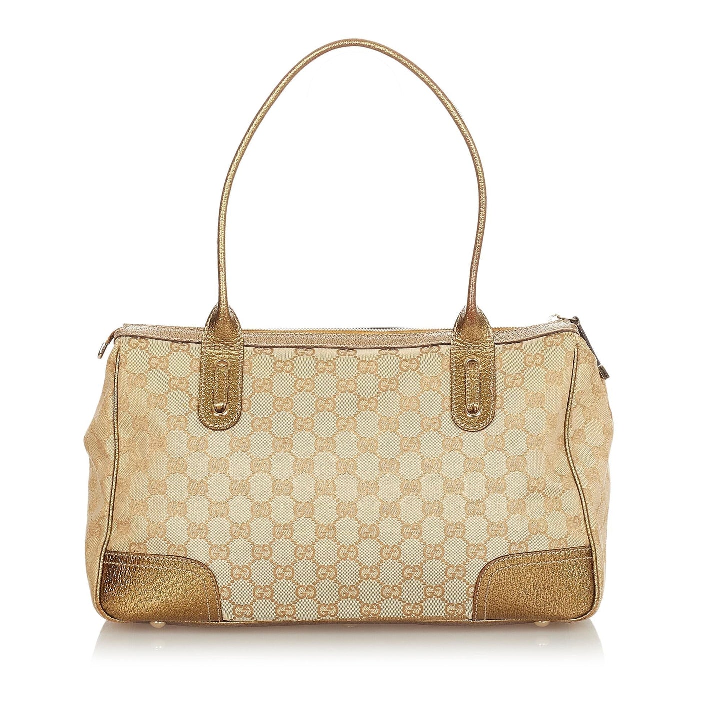 Gucci GG Princy SHG Canvas Calf Brown Gold Shoulder Bag