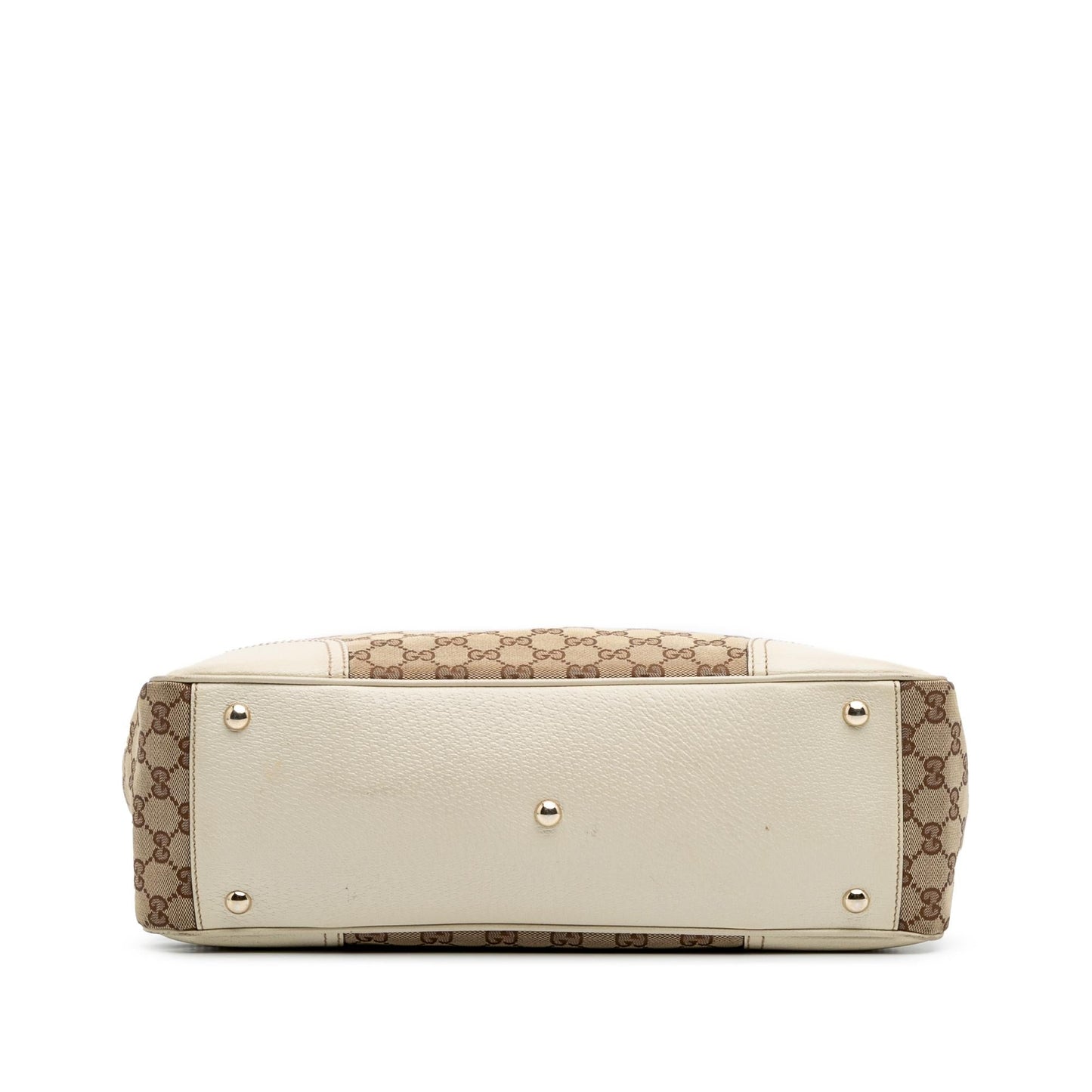 Gucci GG Princy Canvas Calf White Brown Shoulder Bag
