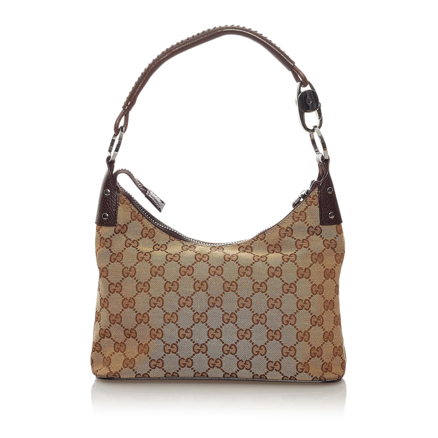 Gucci GG SHG Canvas Calf Brown Shoulder Bag 3