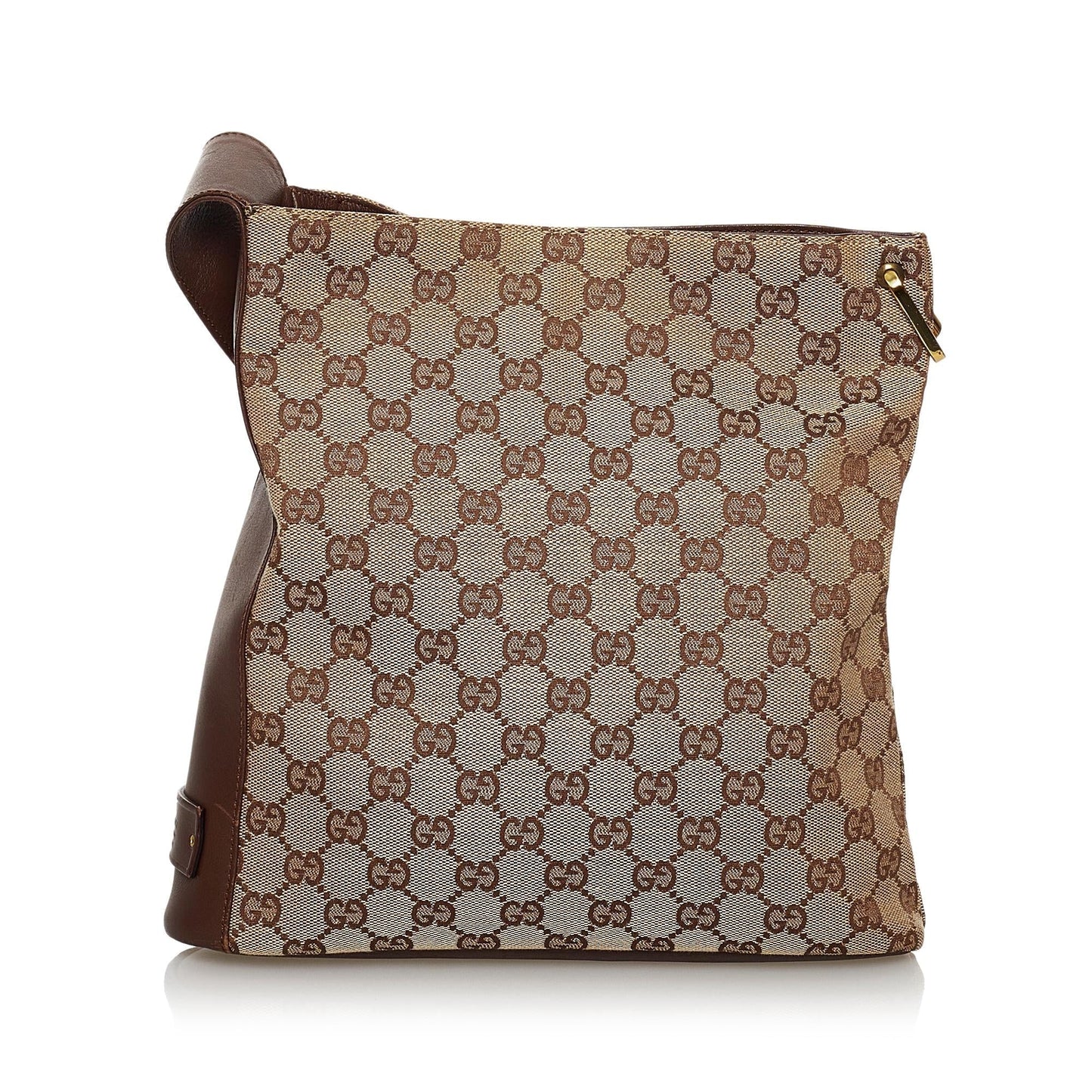 Gucci GG SHG Canvas Calf Brown Shoulder Bag 8
