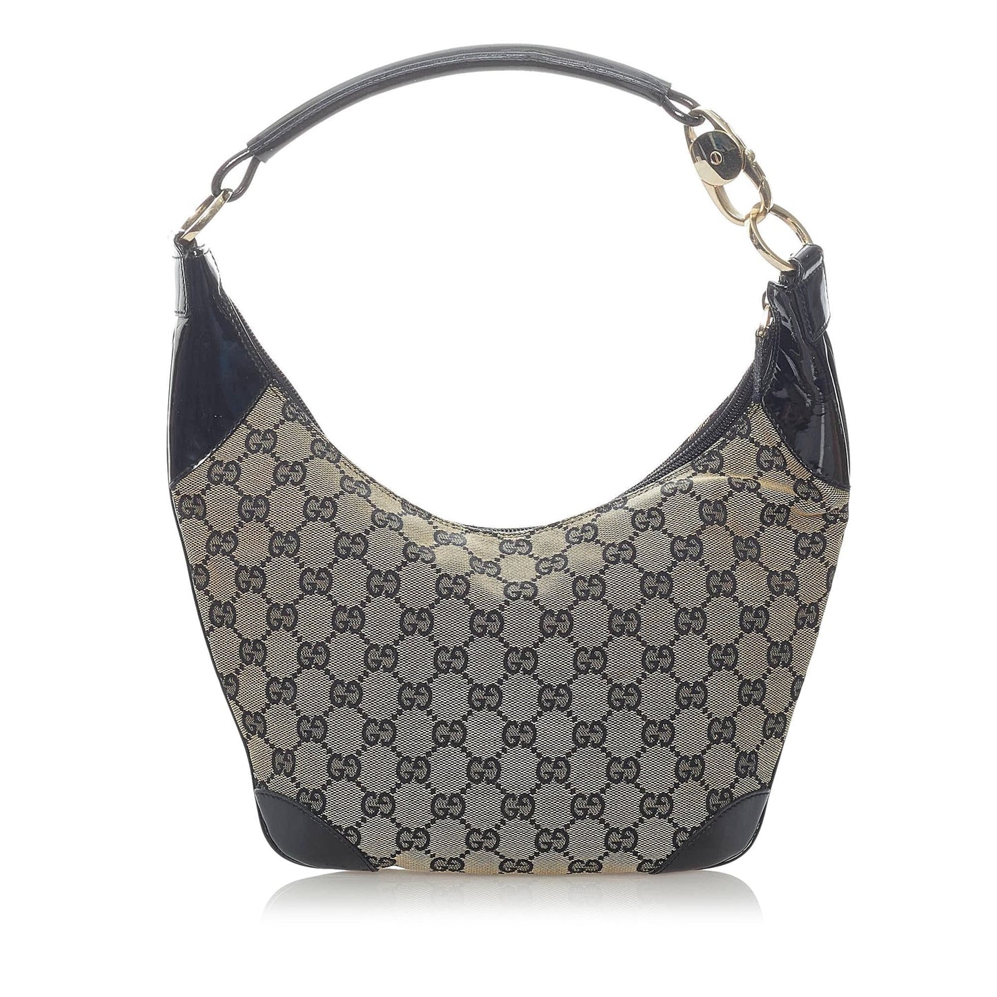 Gucci GG SHG Canvas Black Grey Shoulder Bag Bag Shg