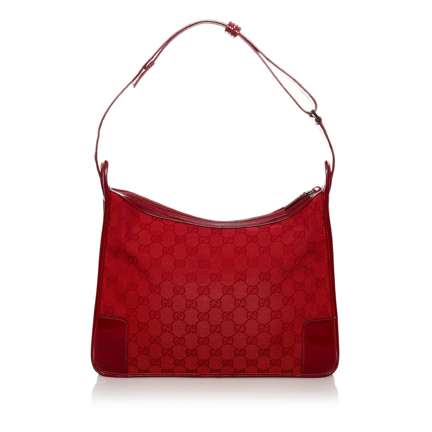 Gucci GG SHG Canvas Calf Red Shoulder Bag Bag Shg