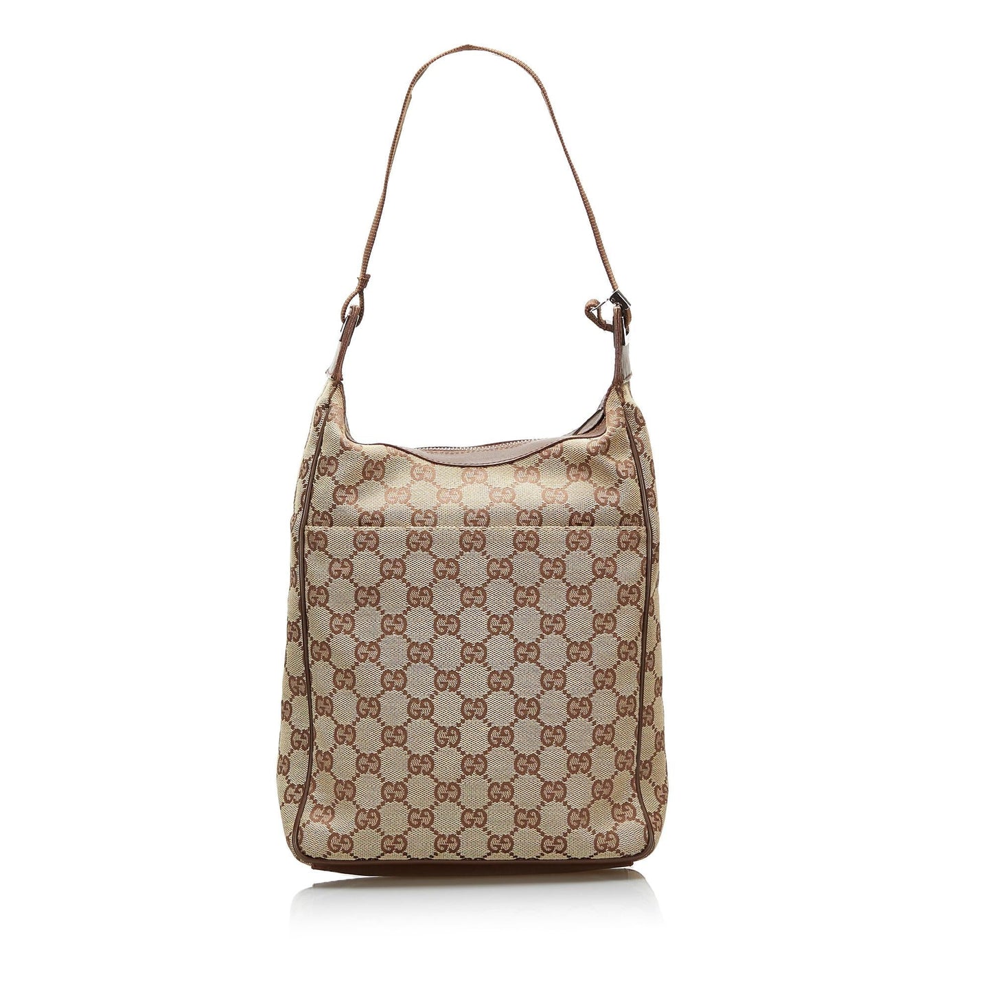 Gucci GG SHG-7hKQOc Canvas Calf Brown Shoulder Bag